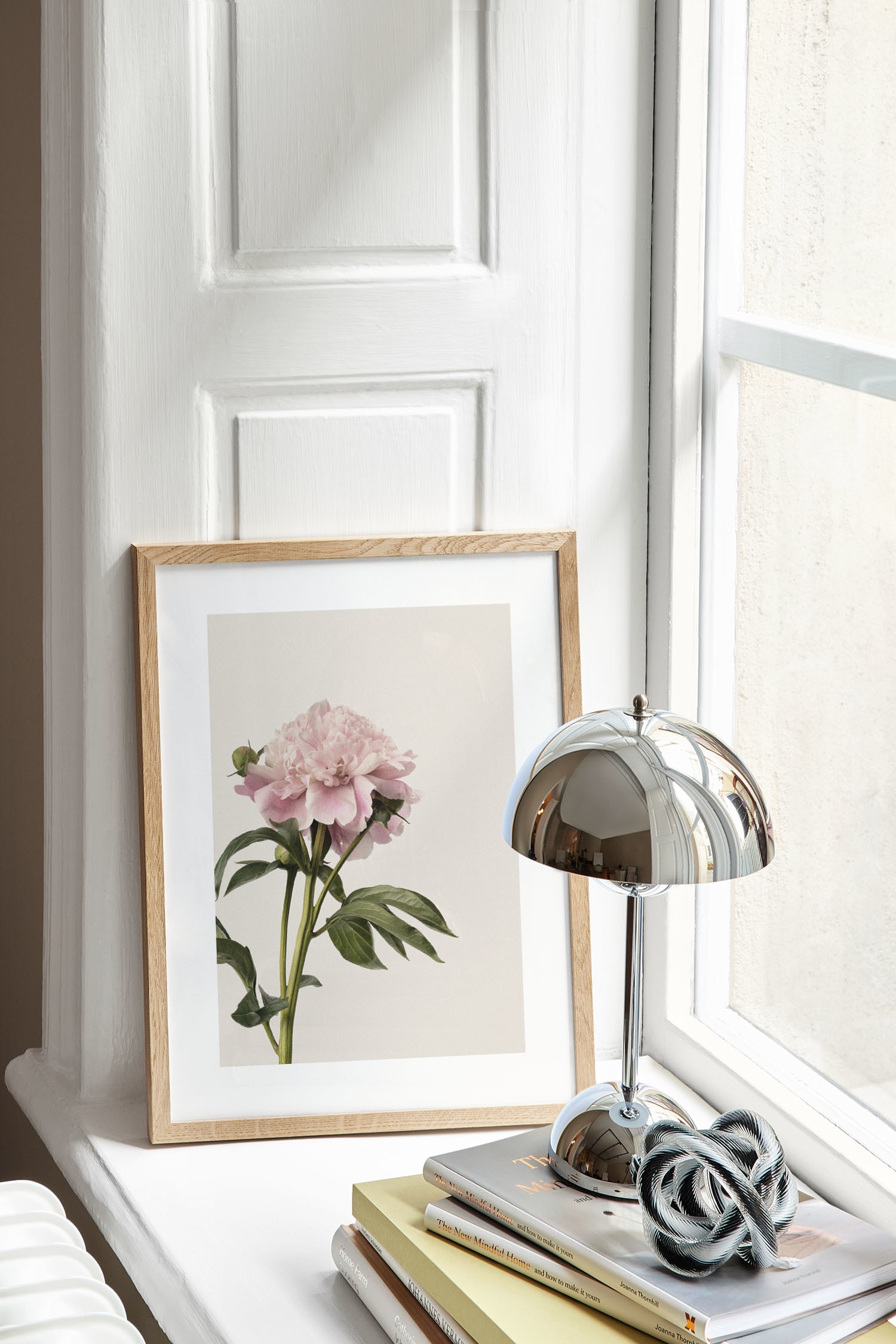 Vintage Peony Plakat - Pink/grøn