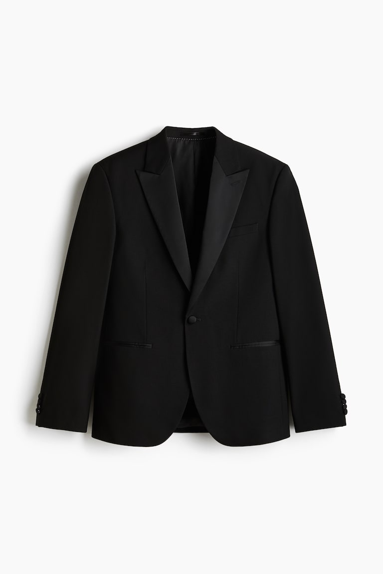 Slim Fit Single-breasted tuxedo jacket Black Men H&M IN