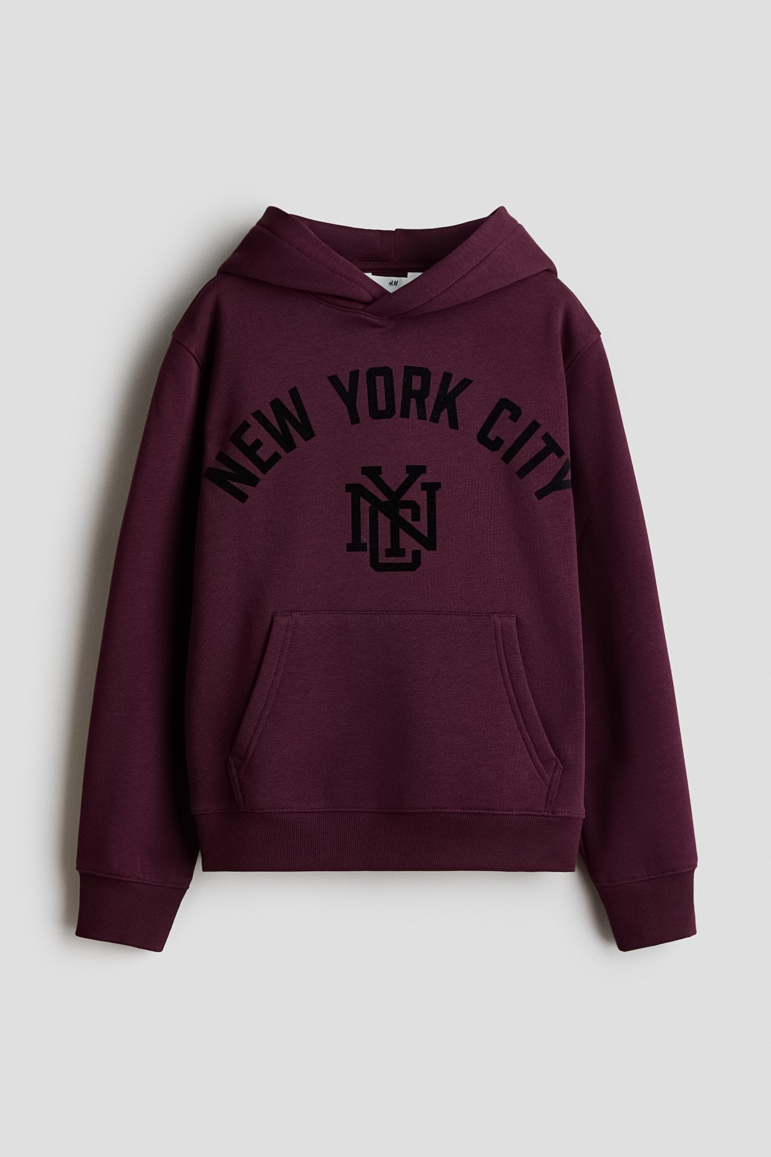 Hoodie med trykt motiv og børstet inderside - Mørk blommelilla/New York City/Lysegråmeleret/Athletic Dept./Rød/East Coast Skate/Creme/New York - 1
