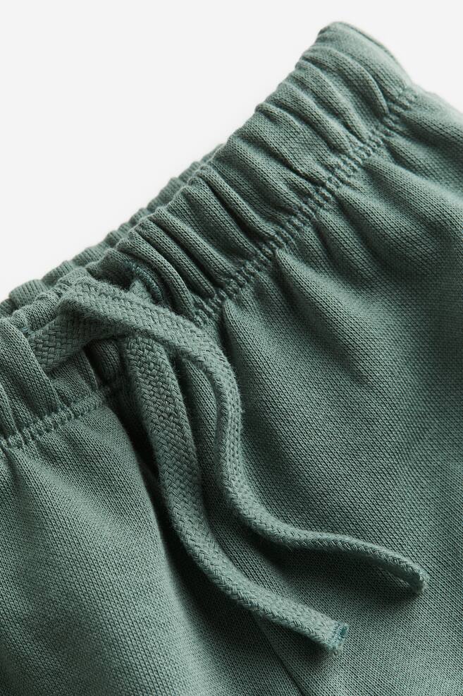 2-piece sweatshirt set - Green/Acorns/Dark blue/Striped - 2