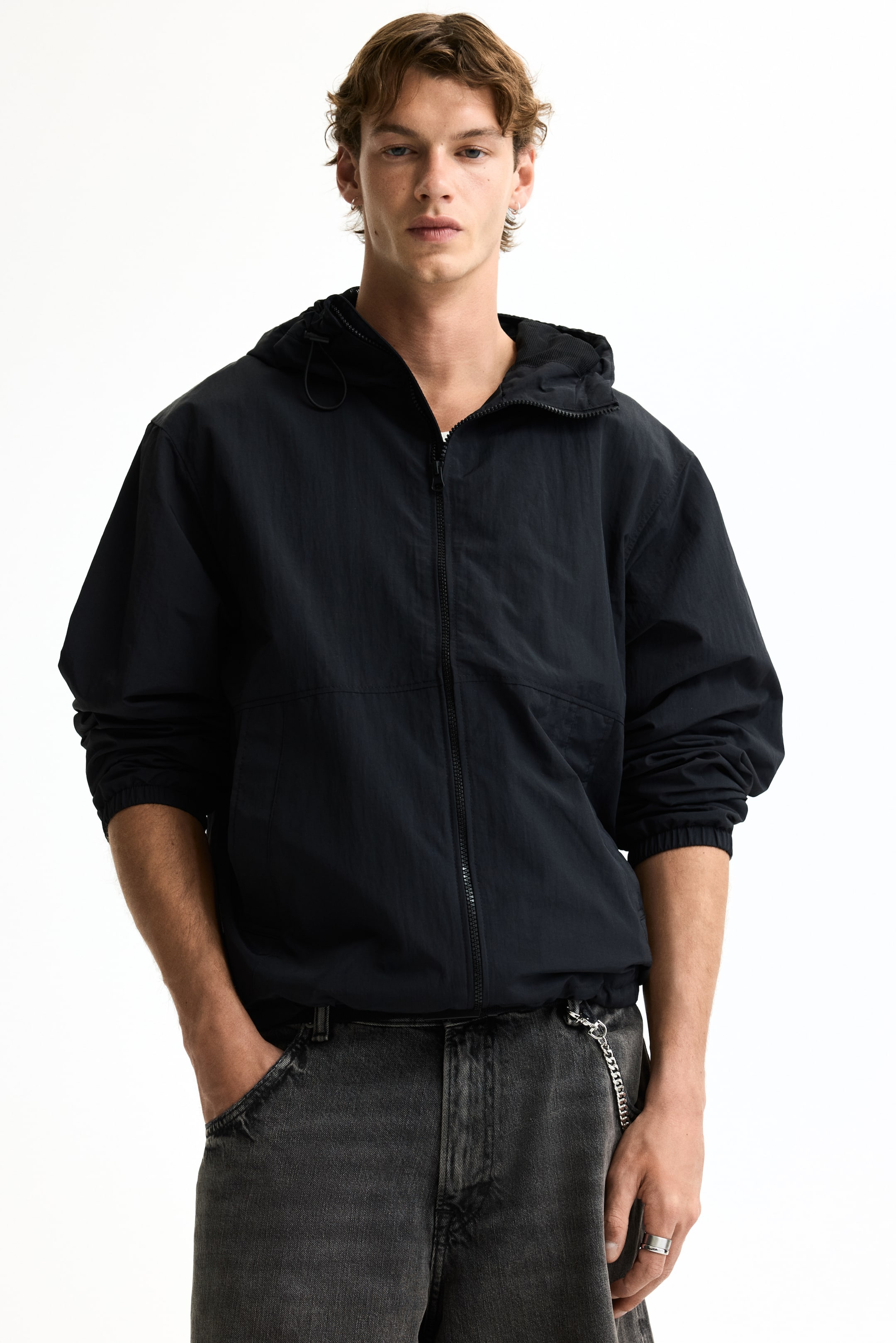 Veste coupe-vent hydrofuge en nylon