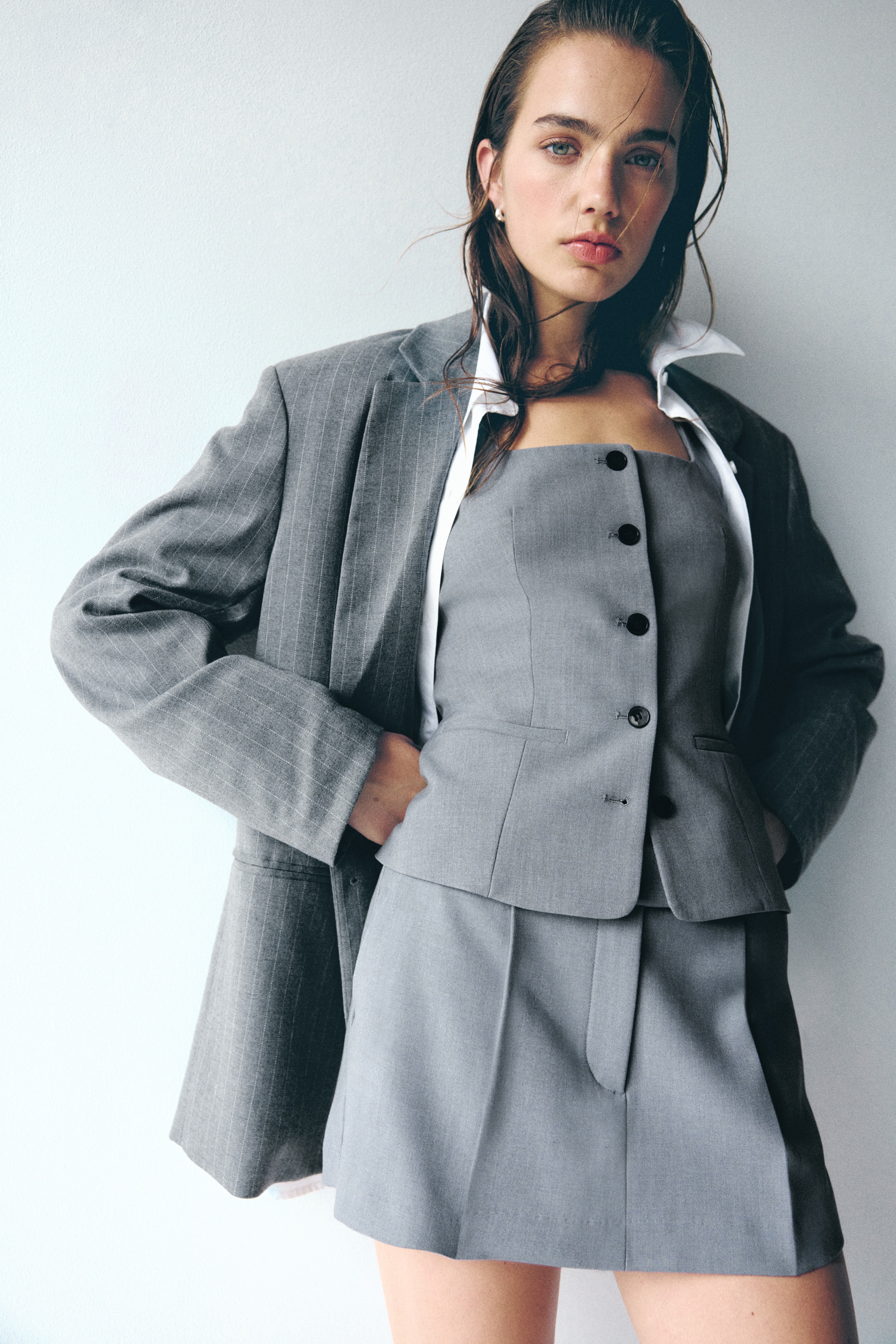 Tailored mini skort