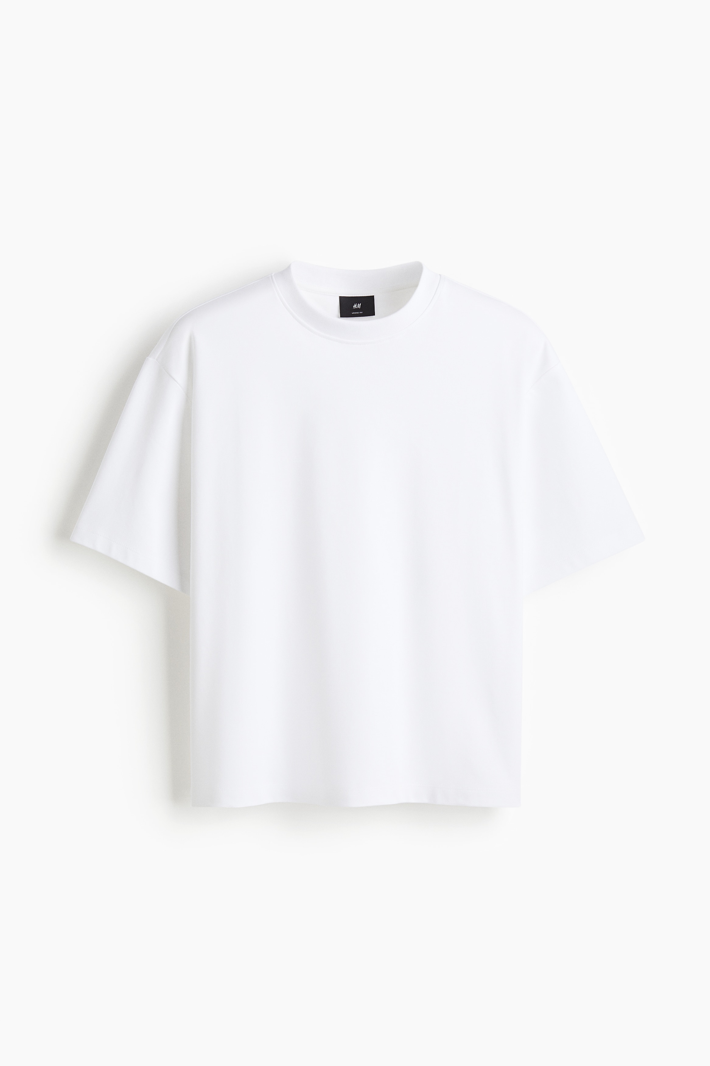 Loose Fit Boxy-style T-shirt - White/Beige/Light blue/Pink/Black/Dark khaki green