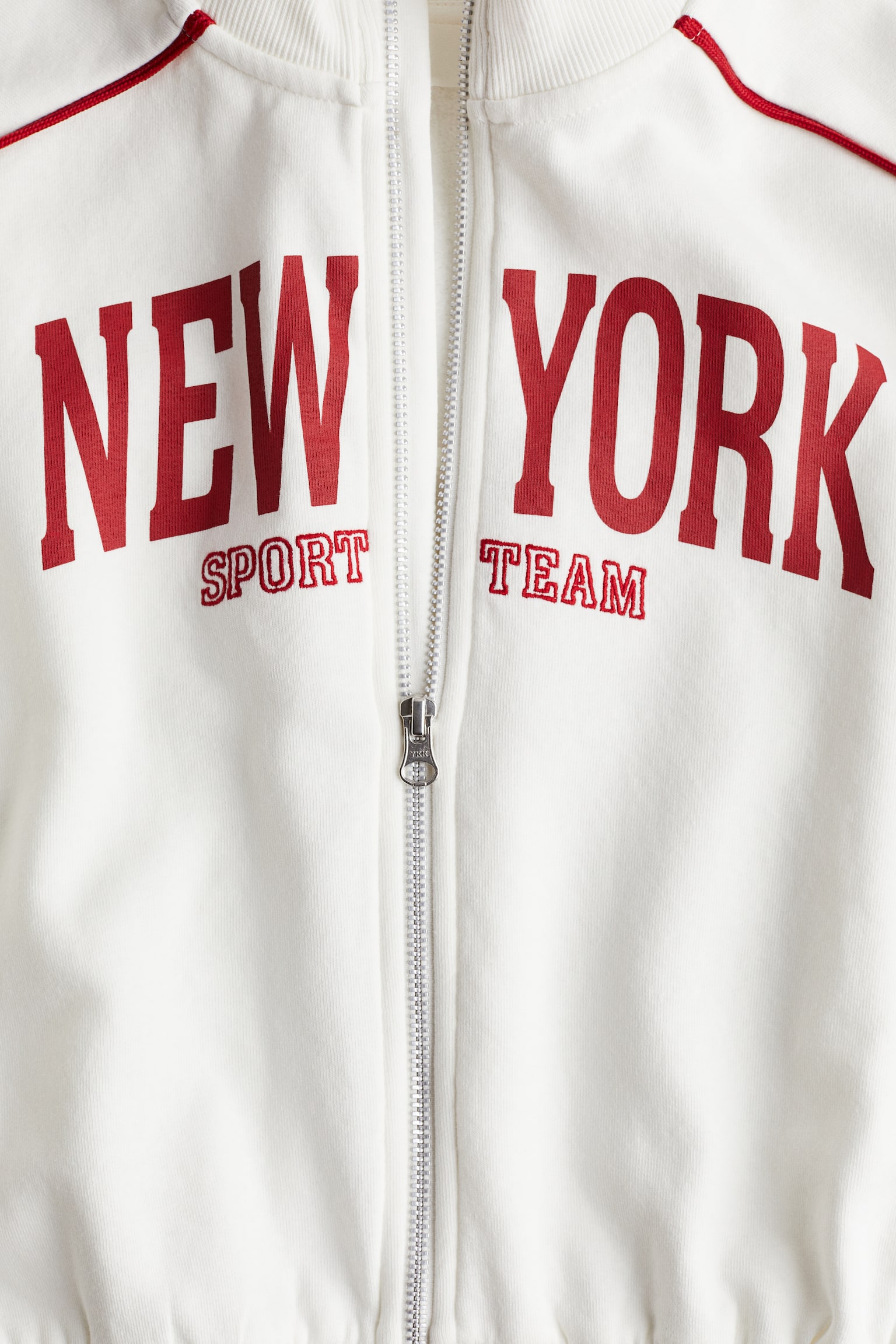 Print Design Zip Up Sweater - White/New York/Light grey/East Coast/Navy blue/Boston - 3