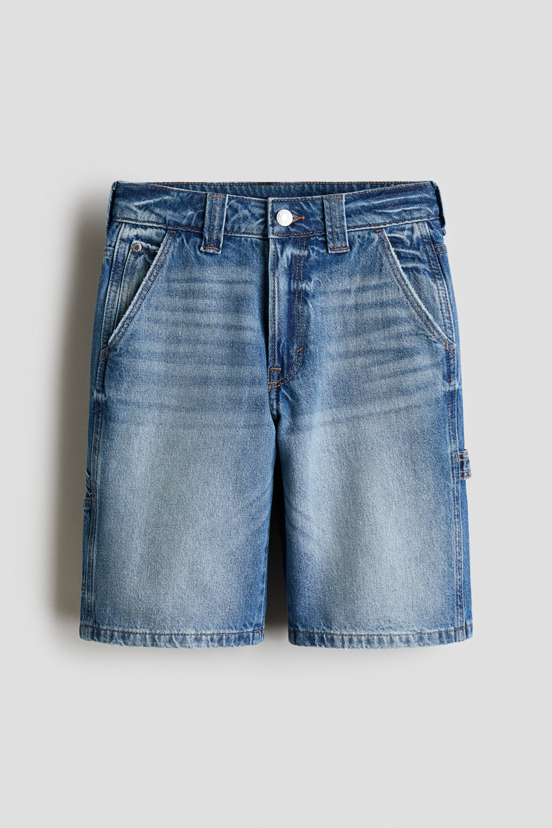 Xem ảnh lớn hơn: Quần short thợ mộc vải denim - Màu xanh denim - Kids | H&M VN 1