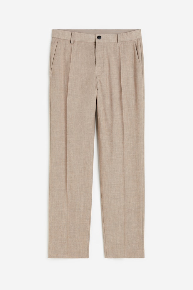 Regular Fit Tailored twill trousers - Beige/Black/Dark grey - 2
