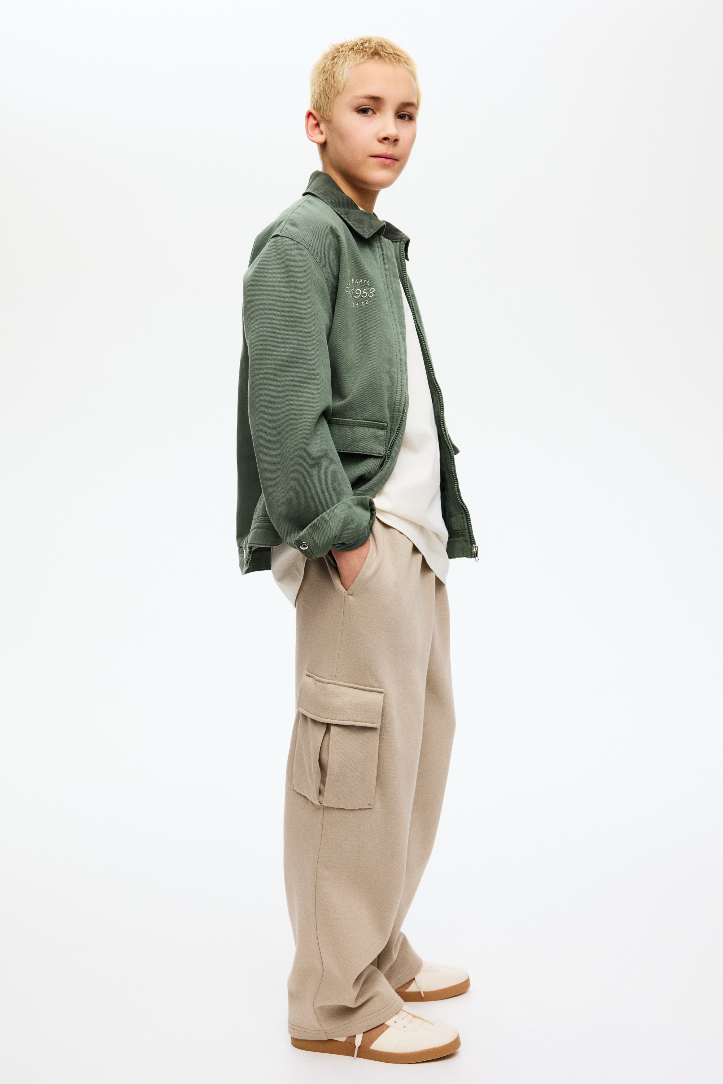 Cargojoggers - Beige/Mørk grå/Mørk grønn