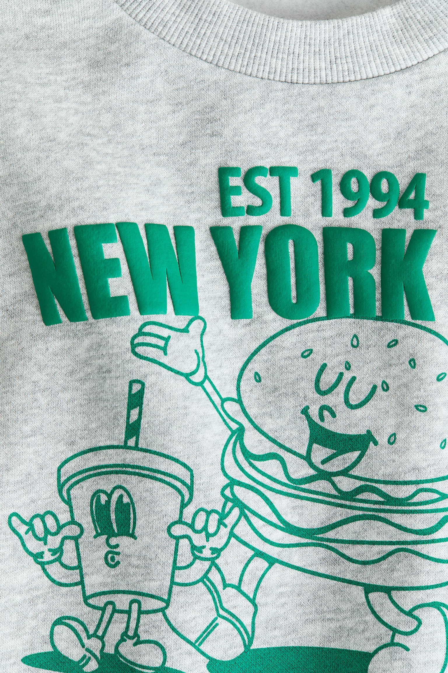 Sudadera con diseño - Gris jaspeado claro/New York/Durazno/Lombardy/Azul/Robot/Beige claro/Dinosaurios/Verde/Miami/Beige/Tigres/Turquesa claro/Little Brother/Gris jaspeado/Big Brother - 2