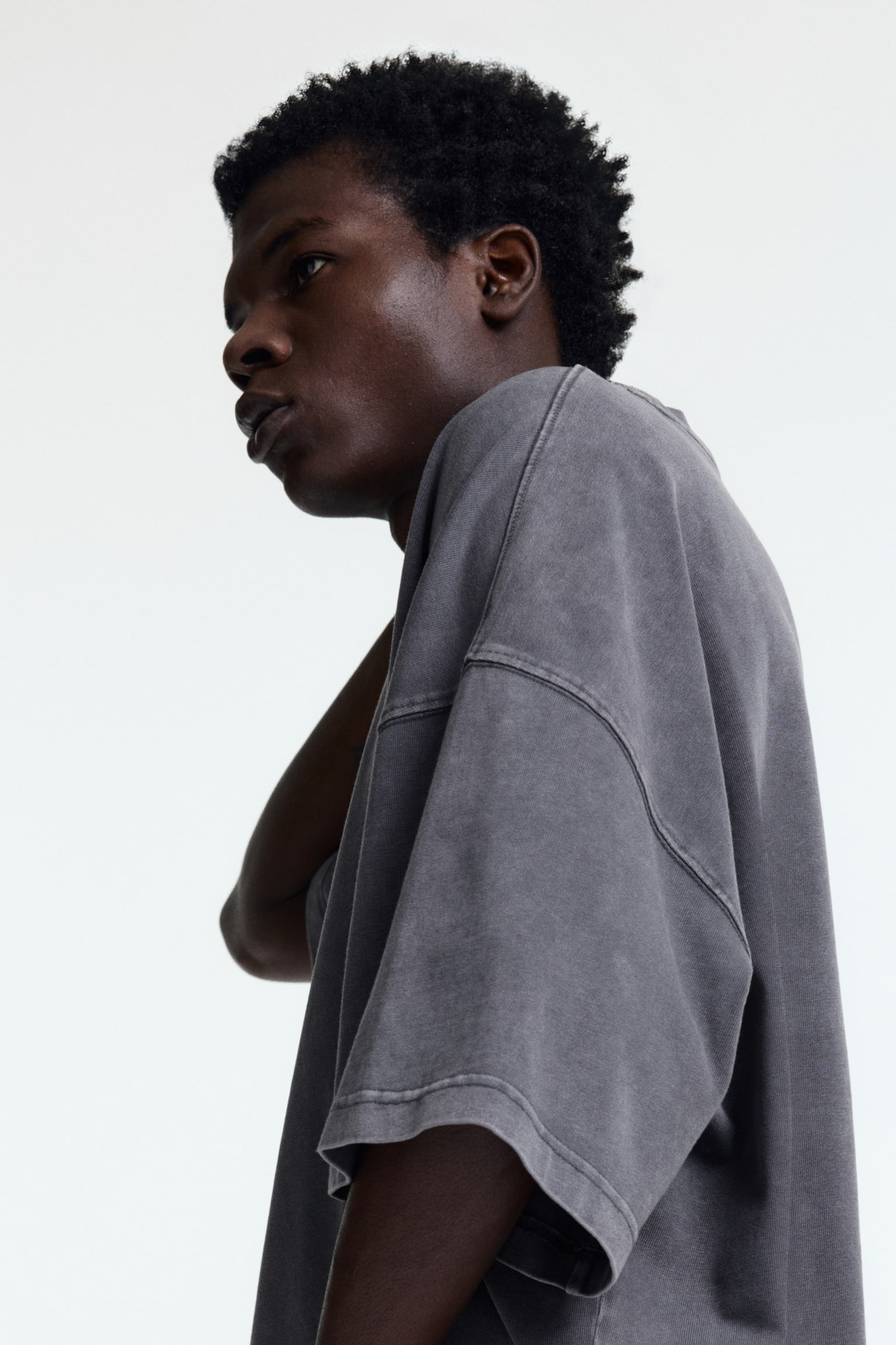 Oversized Fit T-shirt - Dark gray/Dark blue - 5