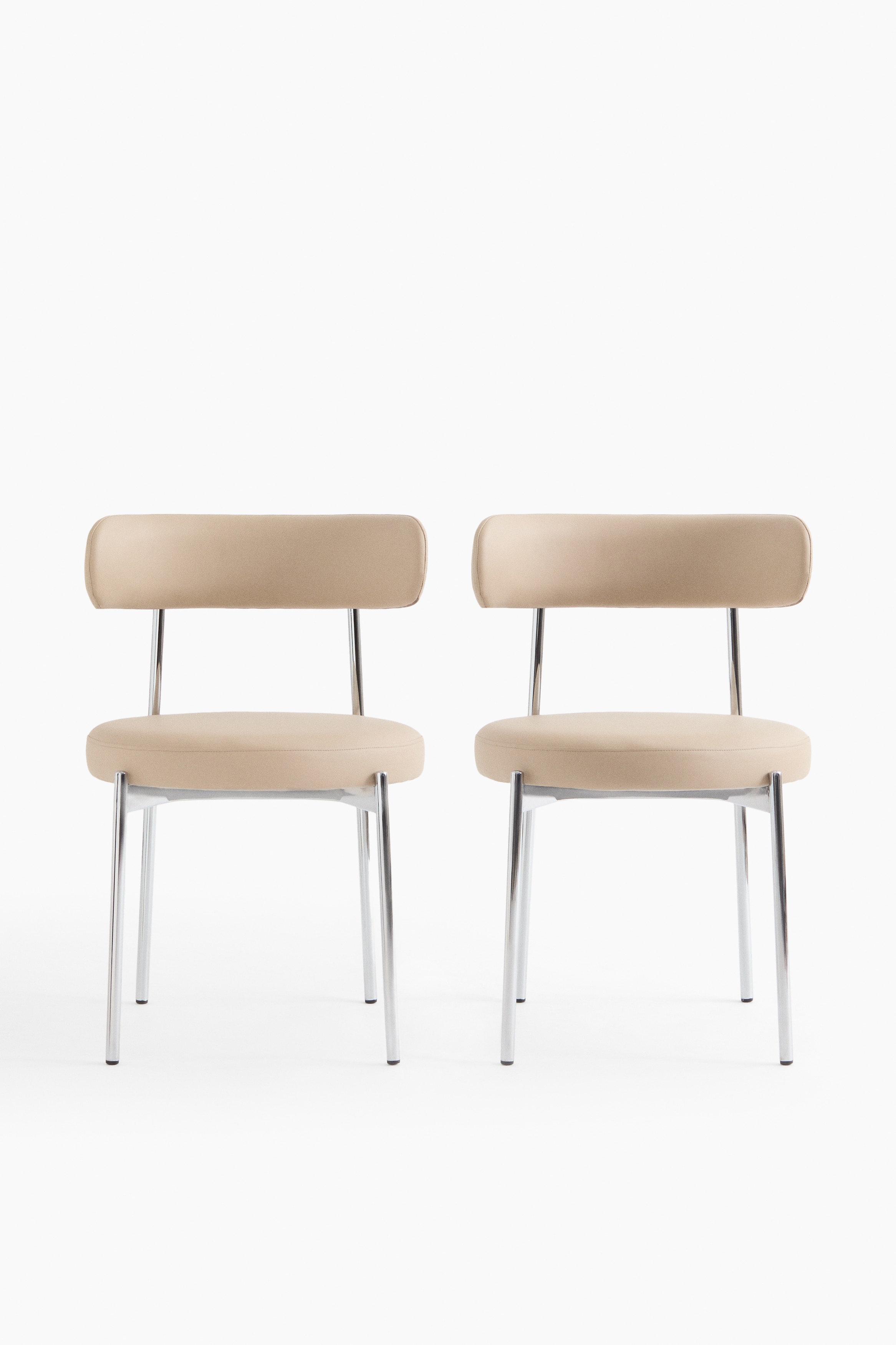H&M HOME - Matstol I Veganskt Läder 2-pack - Pu, Beige