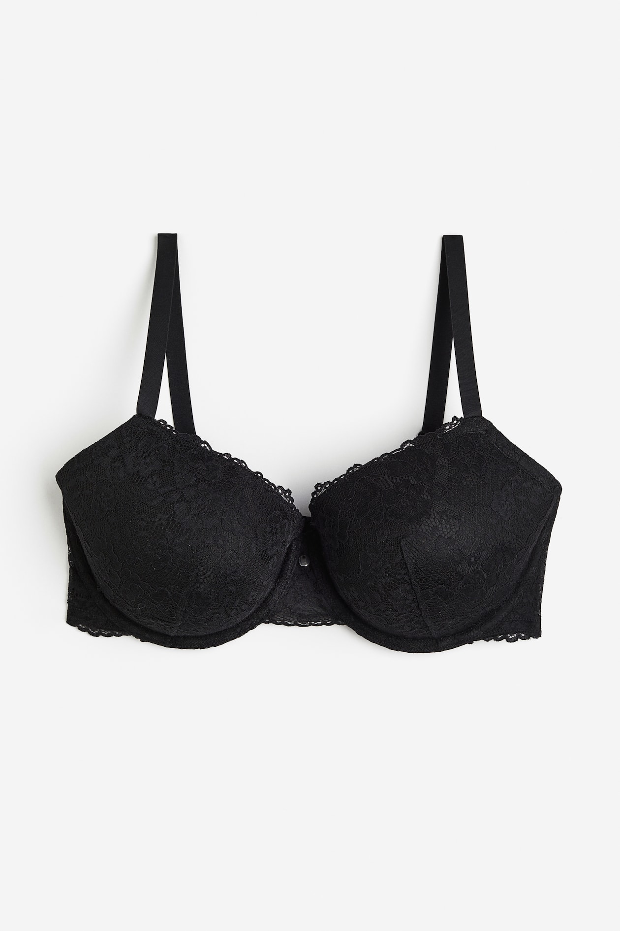 Padded underwired lace bra - Black - Ladies | H&M GB