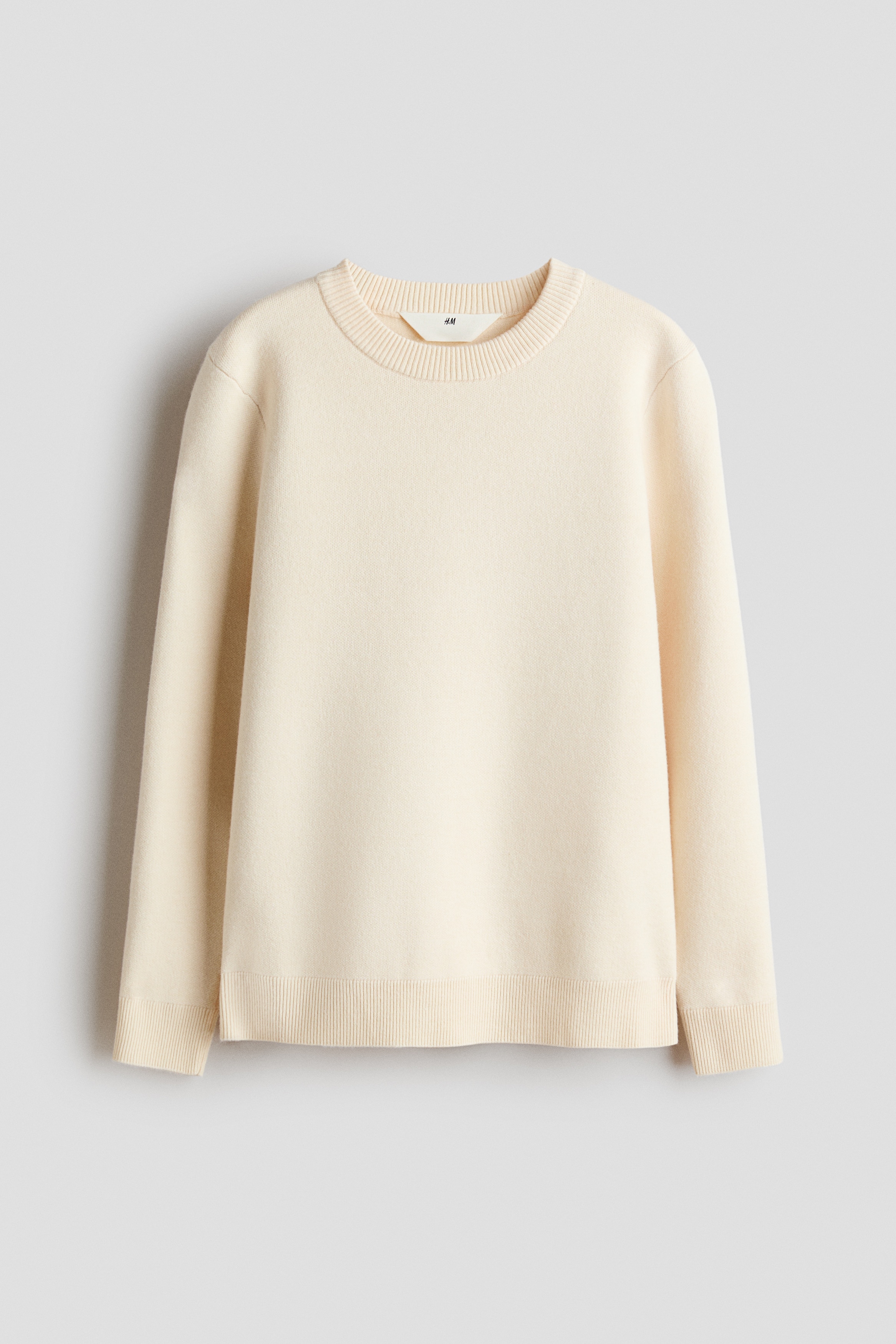 Chandail en tricot fin - Beige clair/Bleu