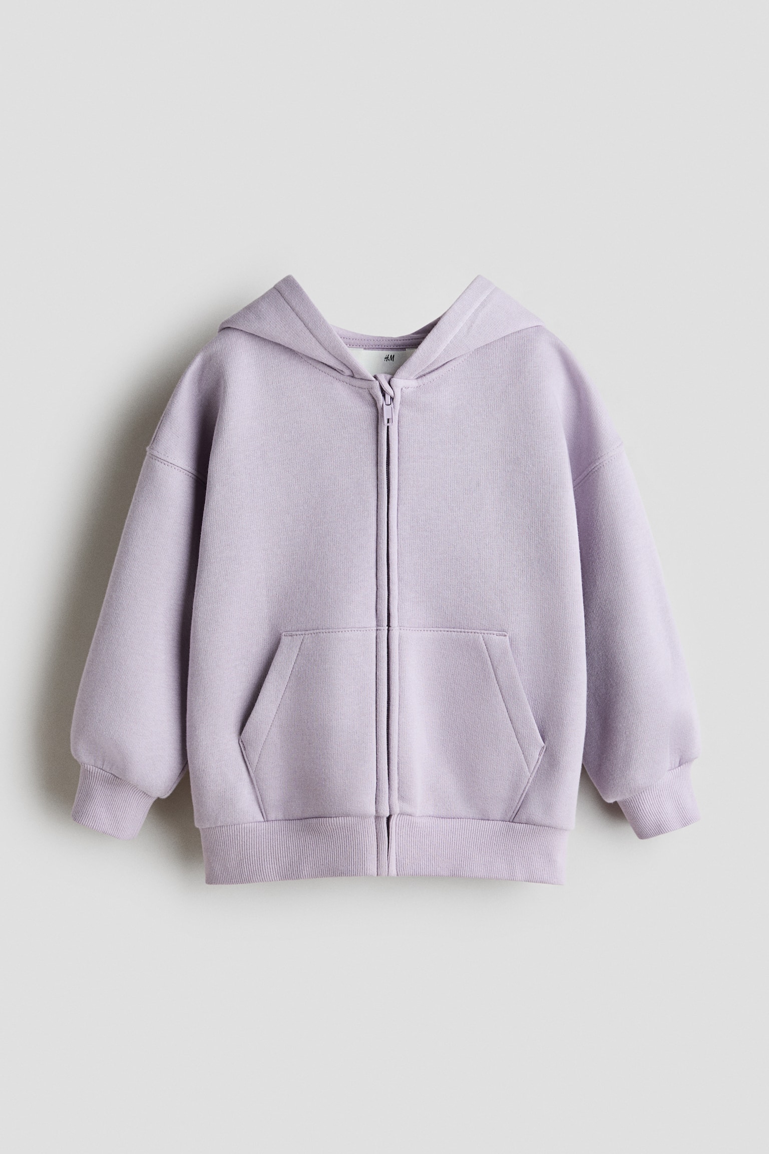 Veste oversize avec capuche et zip - Violet clair/Rose clair/Beige clair chiné/Violet/cœurs/Beige/Leopard print