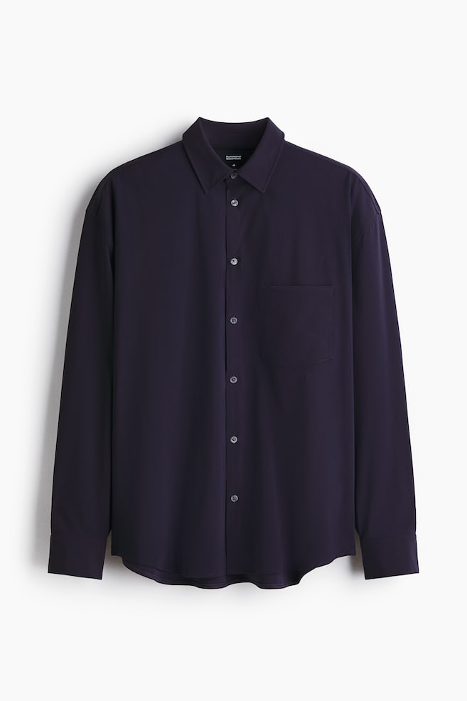Cooling Loose-Fit Shirt - Navy blue/Light blue - 1