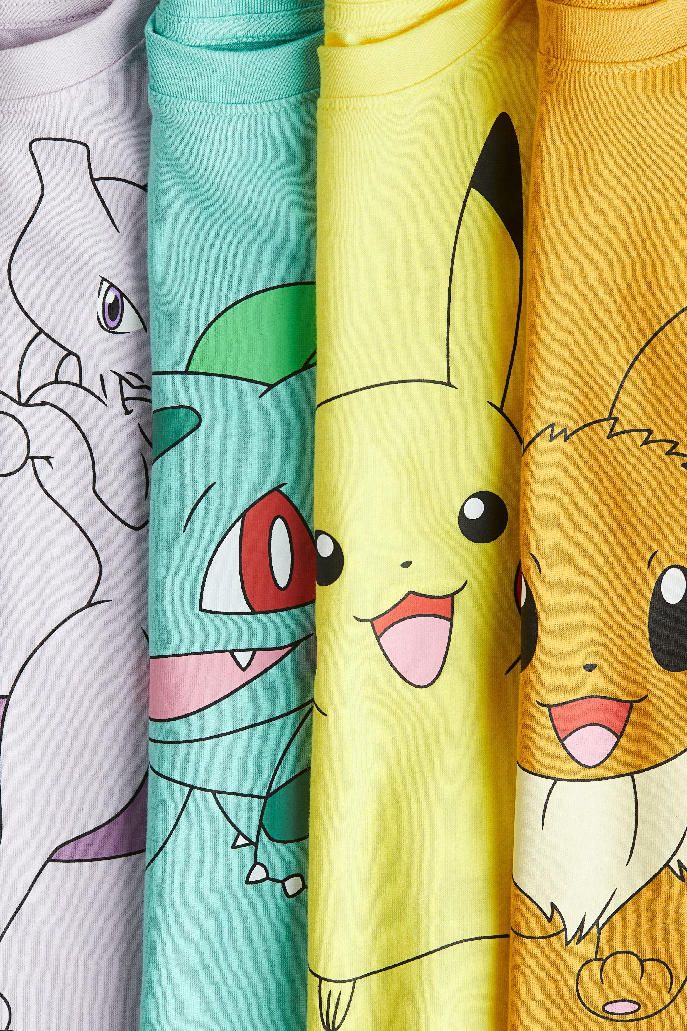 プリントTシャツ 4枚セット - イエロー／ポケモン | H&M JP