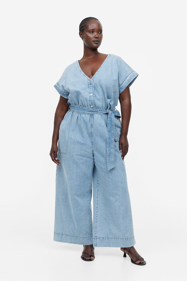 H&M+ Combi-pantalon en denim - Bleu denim clair - 2