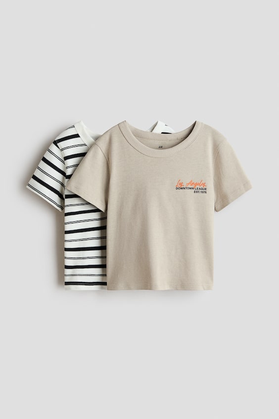 Детские футболки H&M 2-Pack Cotton T-Shirts