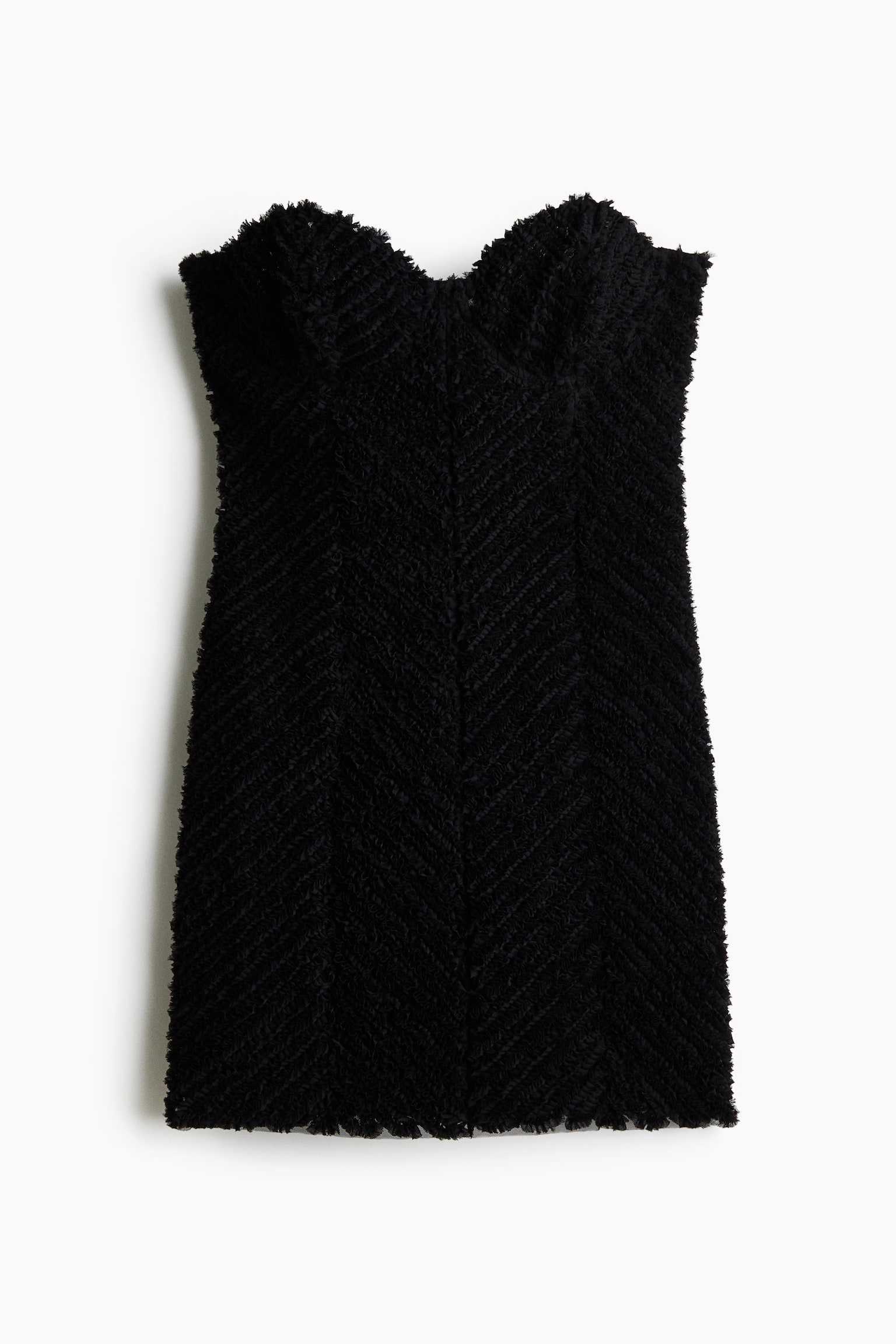 Appliquéd bandeau dress - Black - 1