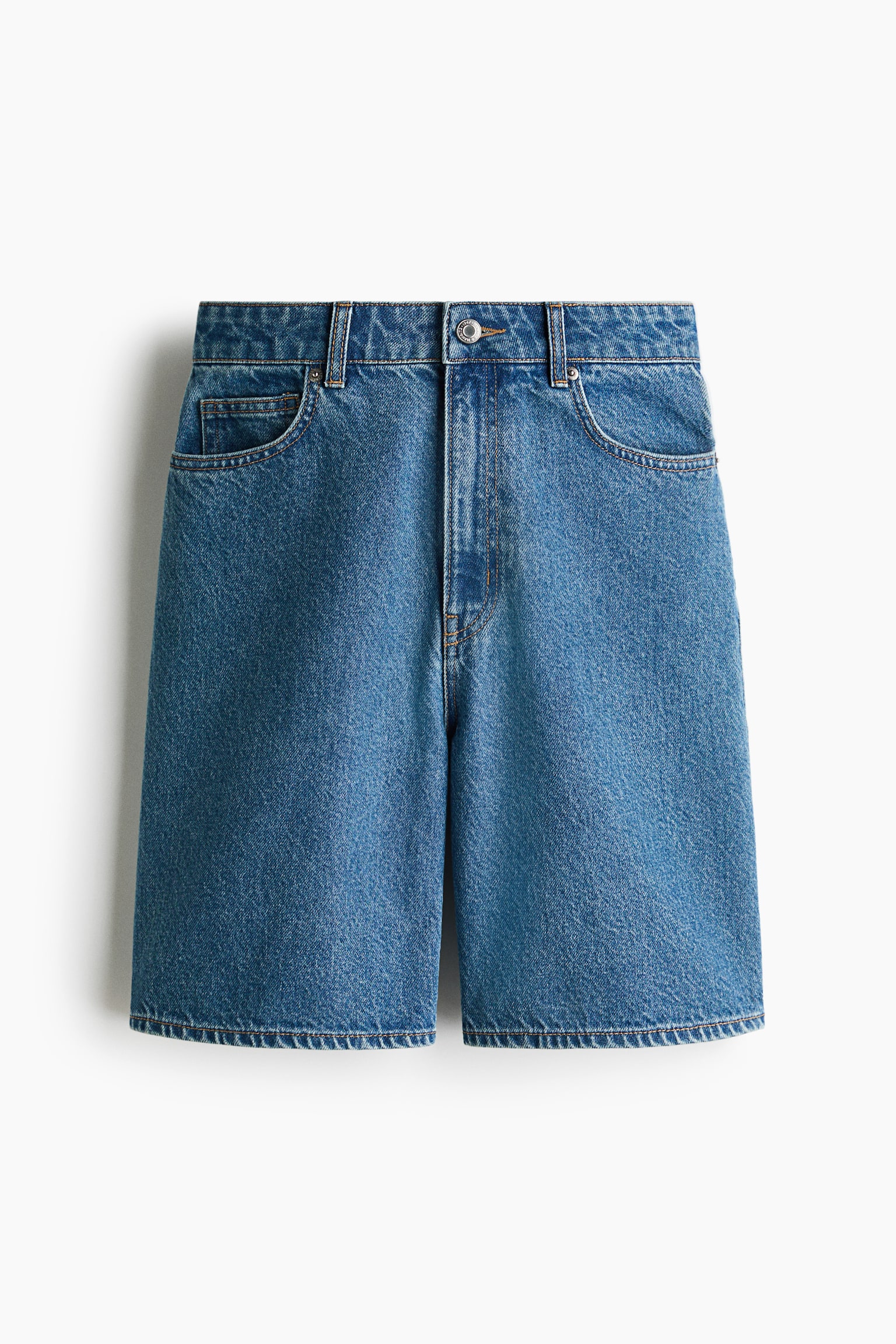 Quần short Bermuda vải denim - Màu xanh denim