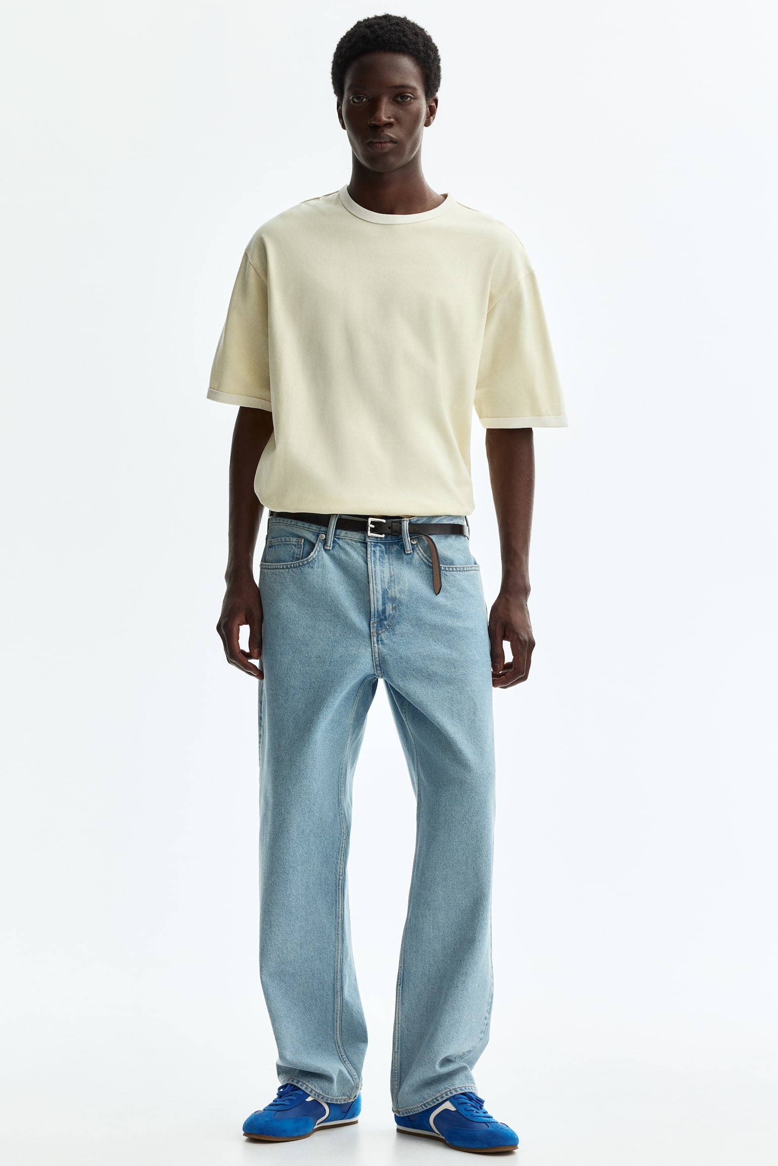 טישירט בגזרה רחבה Loose Fit - צהוב בהיר - 5