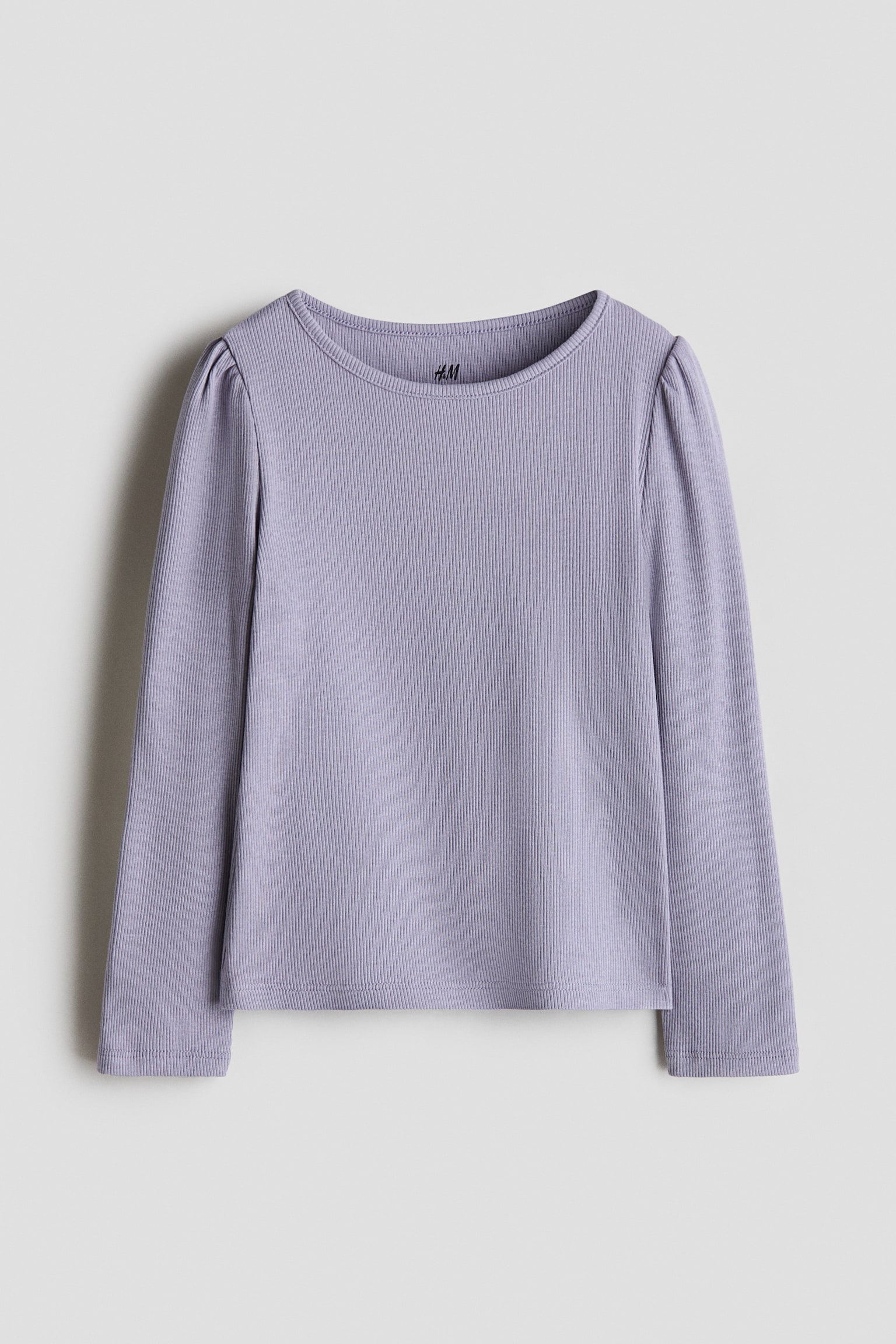 Haut en tricot de coton côtelé - Violet clair/Blanc/Noir/Rose clair/Turquoise ancien clair
