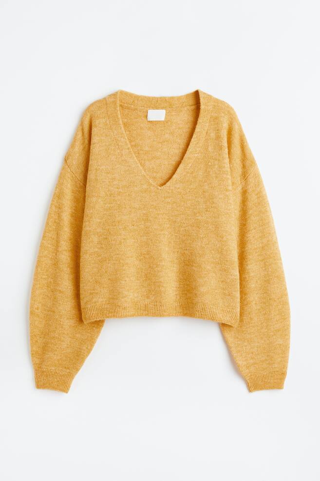 Oversized Pullover - Gelbmeliert - 2