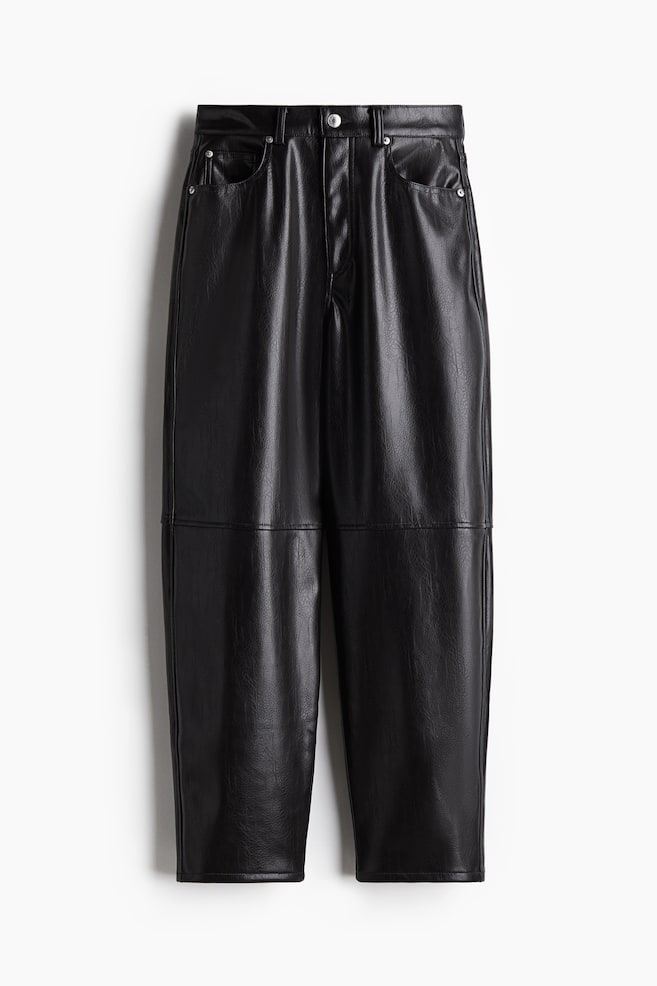 Coated trousers - Dark brown - 1