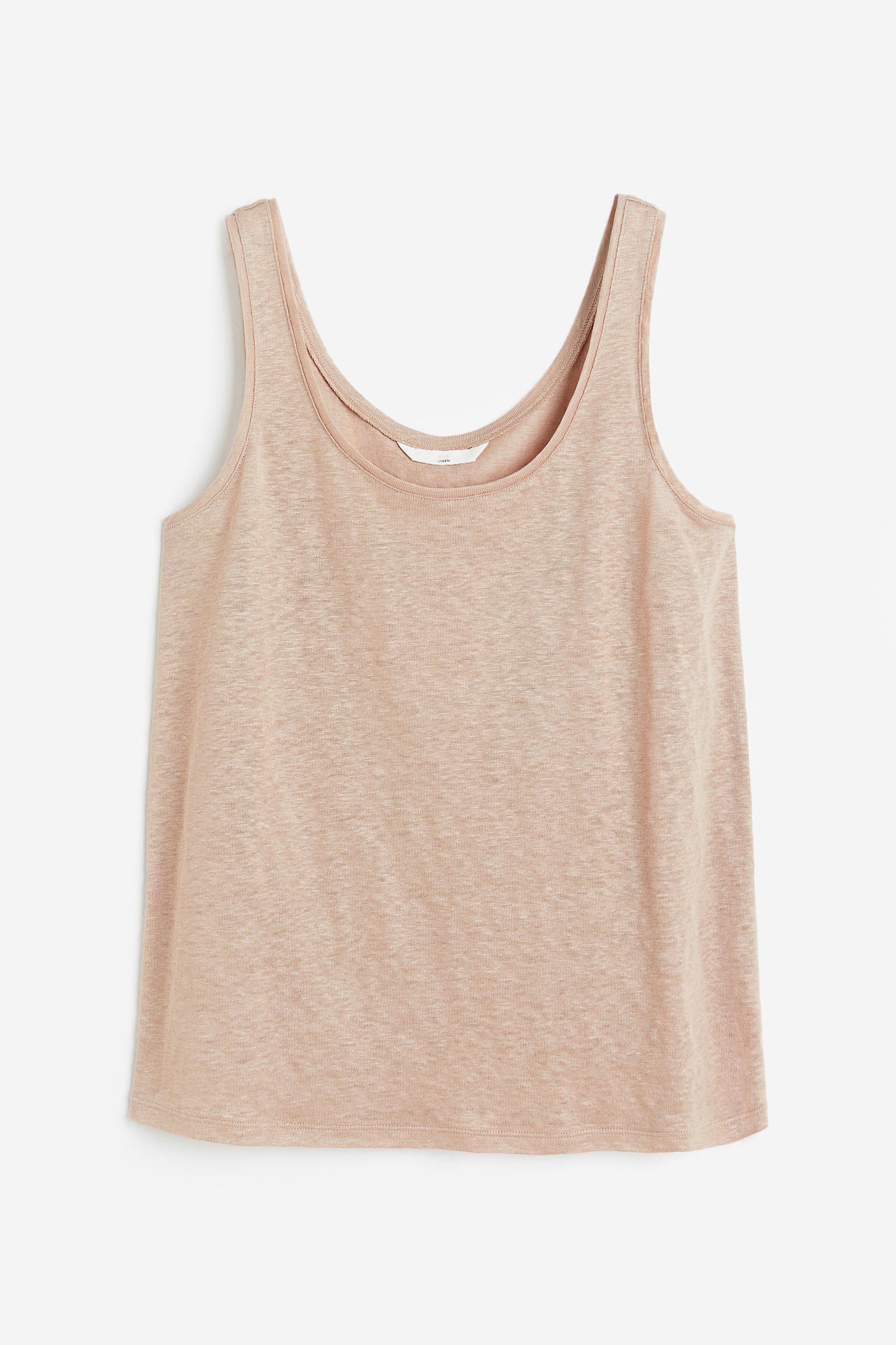 Linen vest top - Beige/White/Light yellow - 1