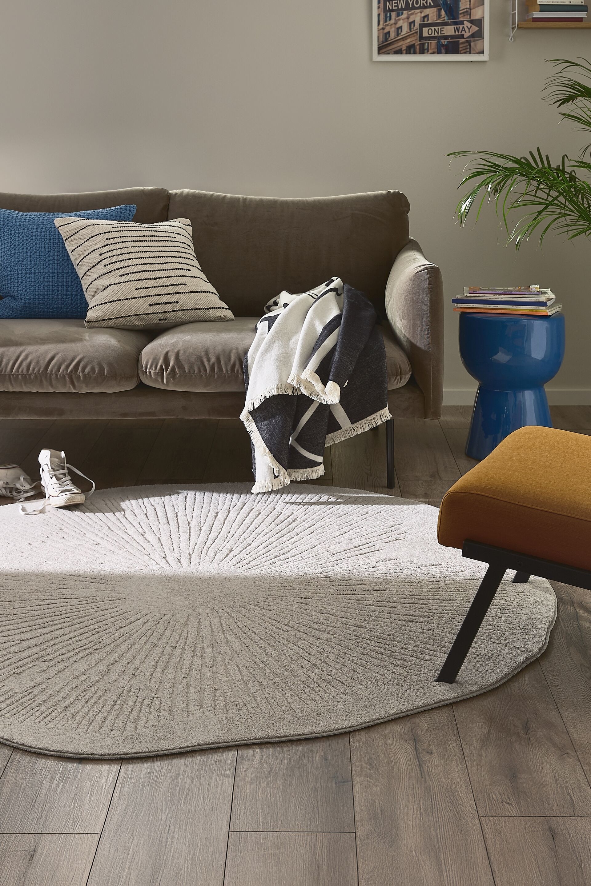 Washable Rug Pam - Grey/Beige