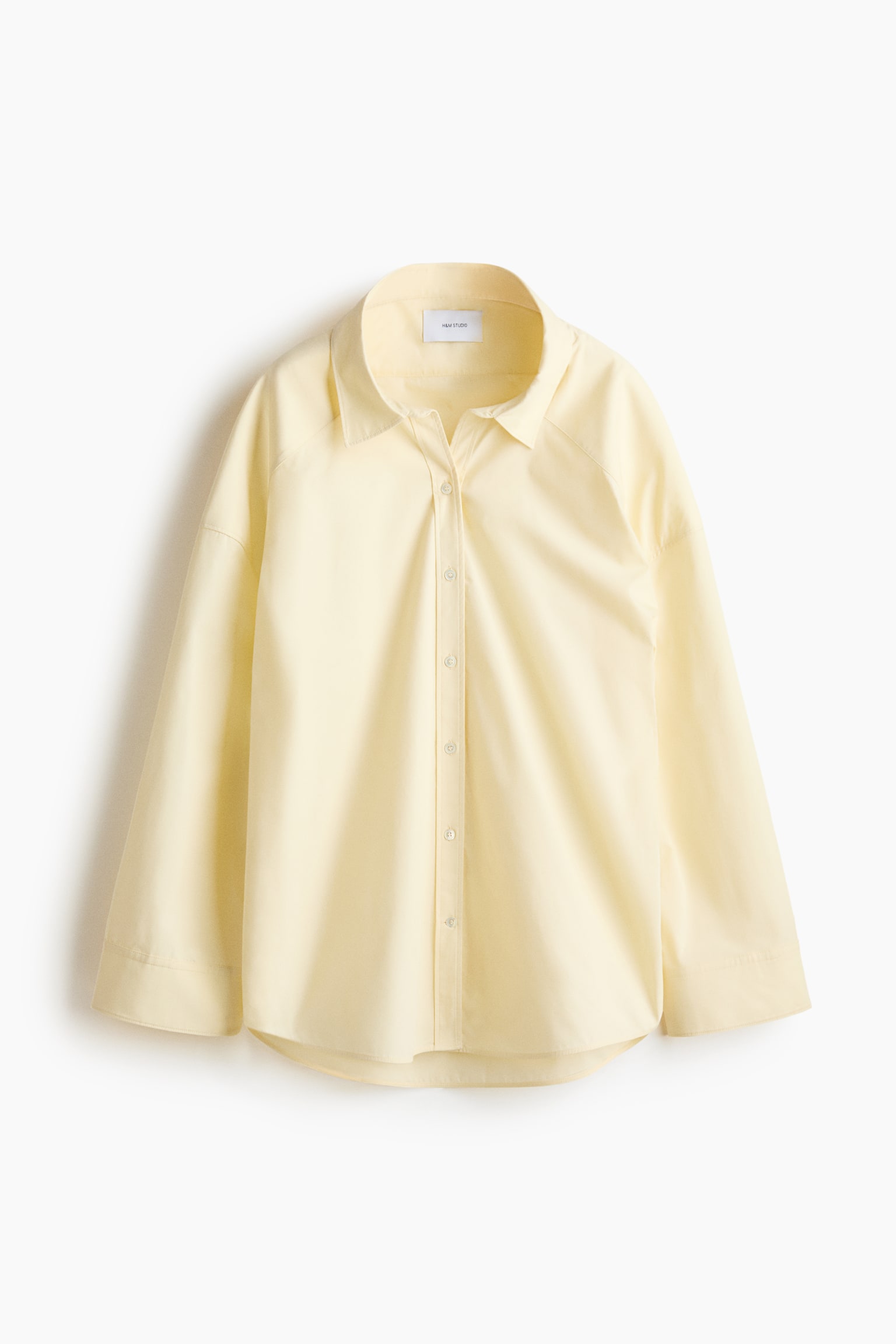 Camicia in popeline di cotone - Giallo chiaro - 1