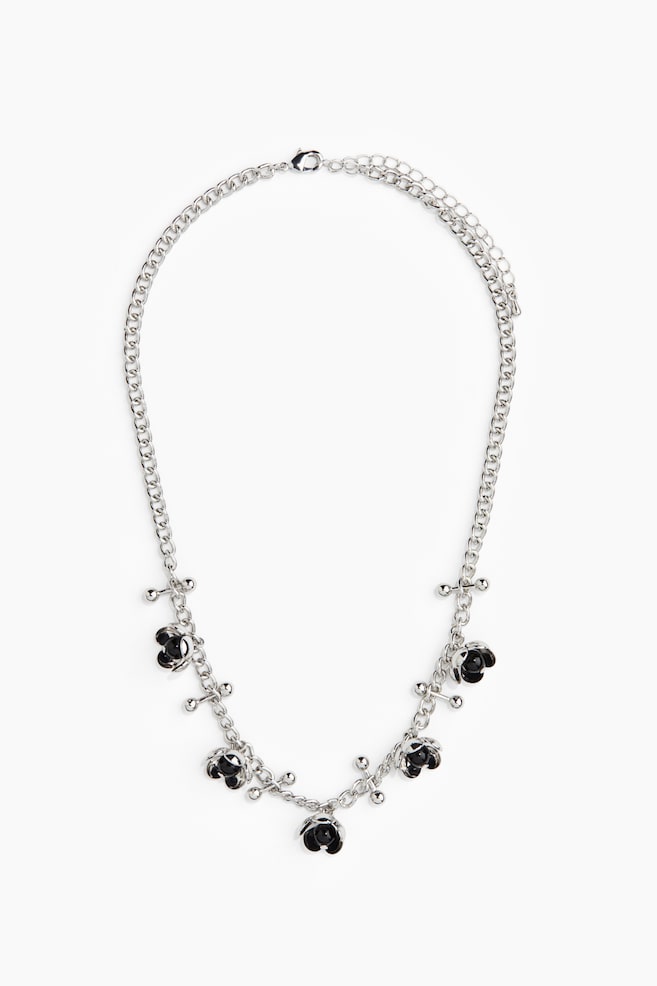Pendant Chain Necklace - Silver-colored - 1