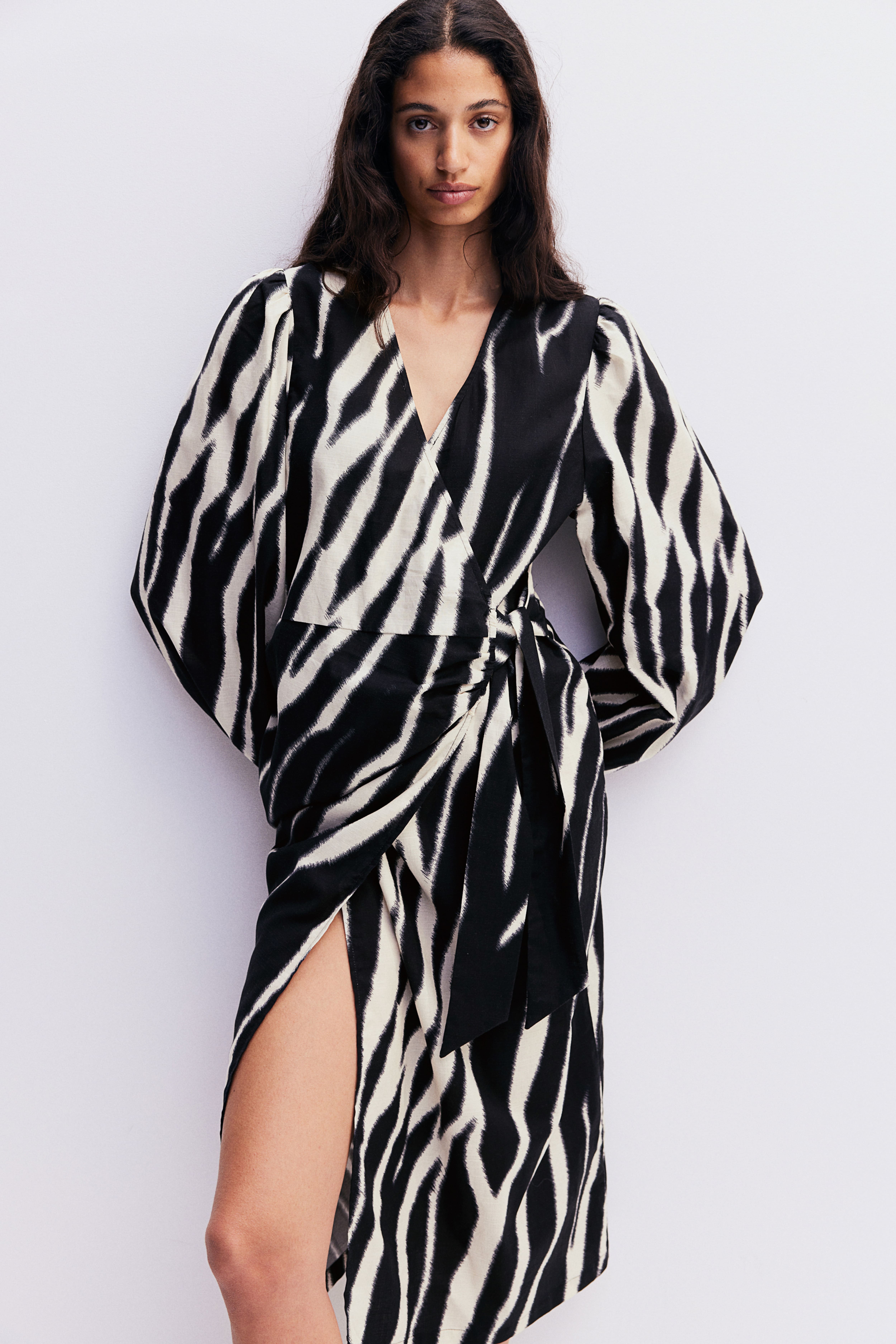 Cotton wrap dress