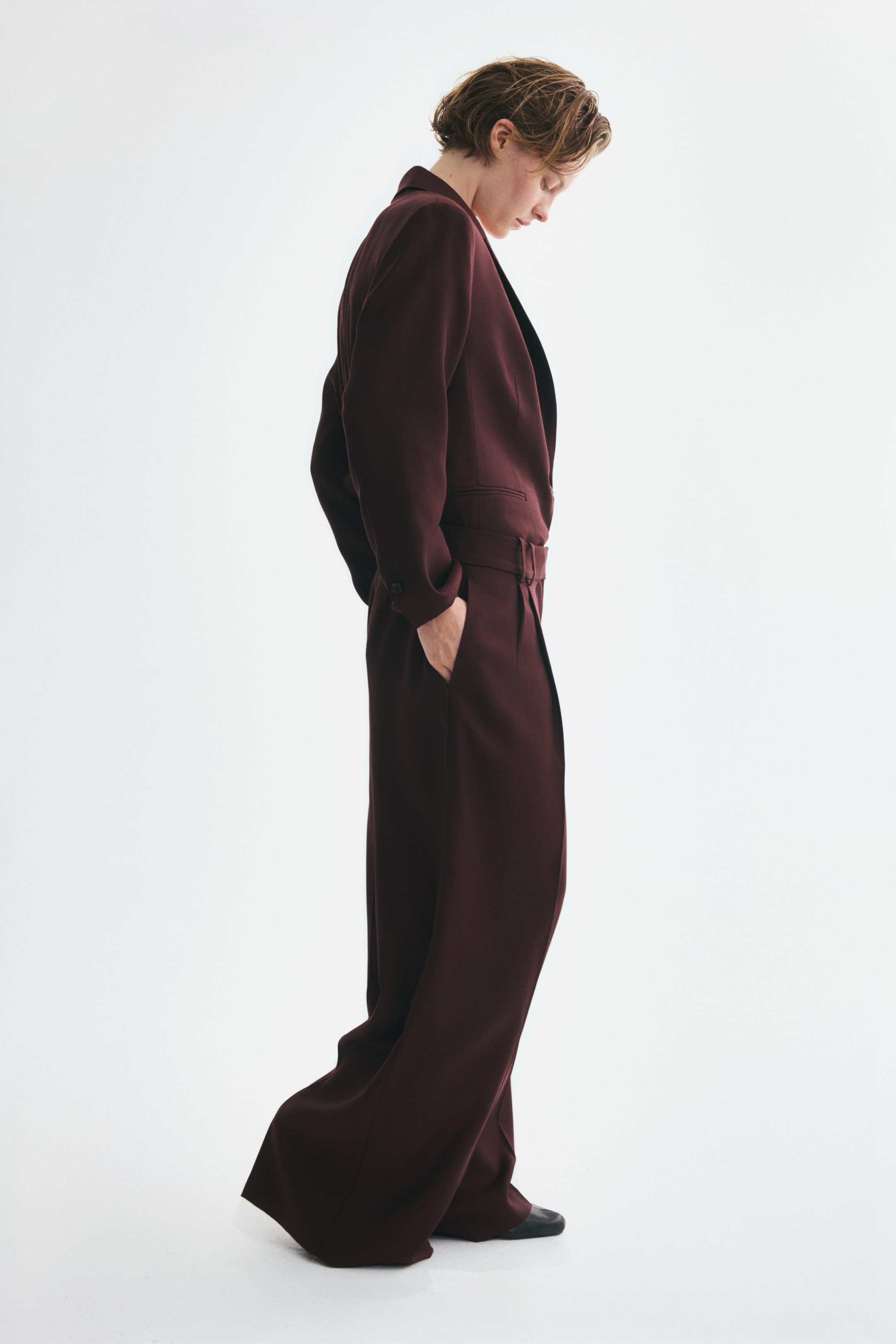 Pantalon sur mesure à jambes larges