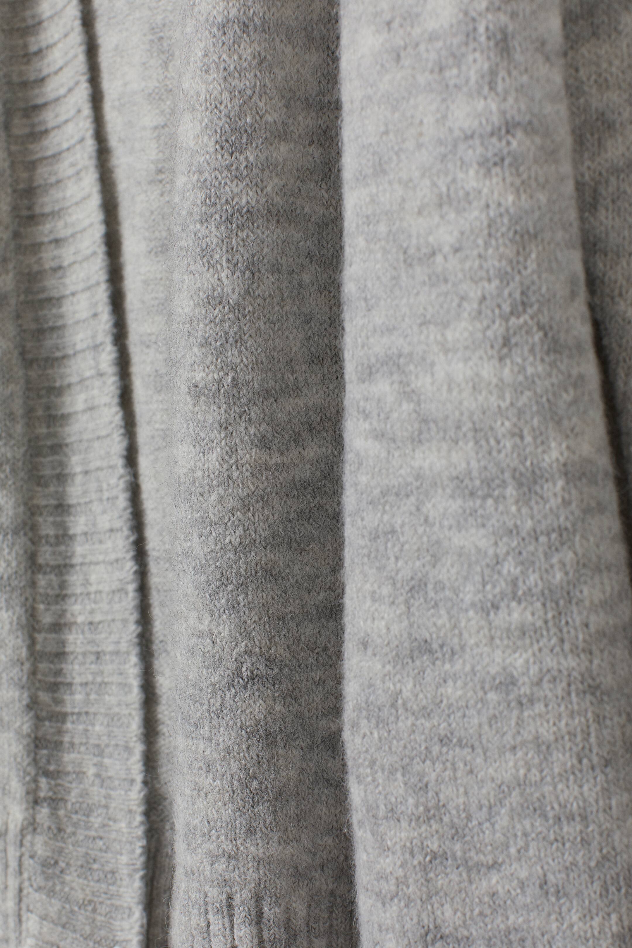 Cardigan with no buttons - Long sleeve - Light grey marl - Ladies | H&M GB