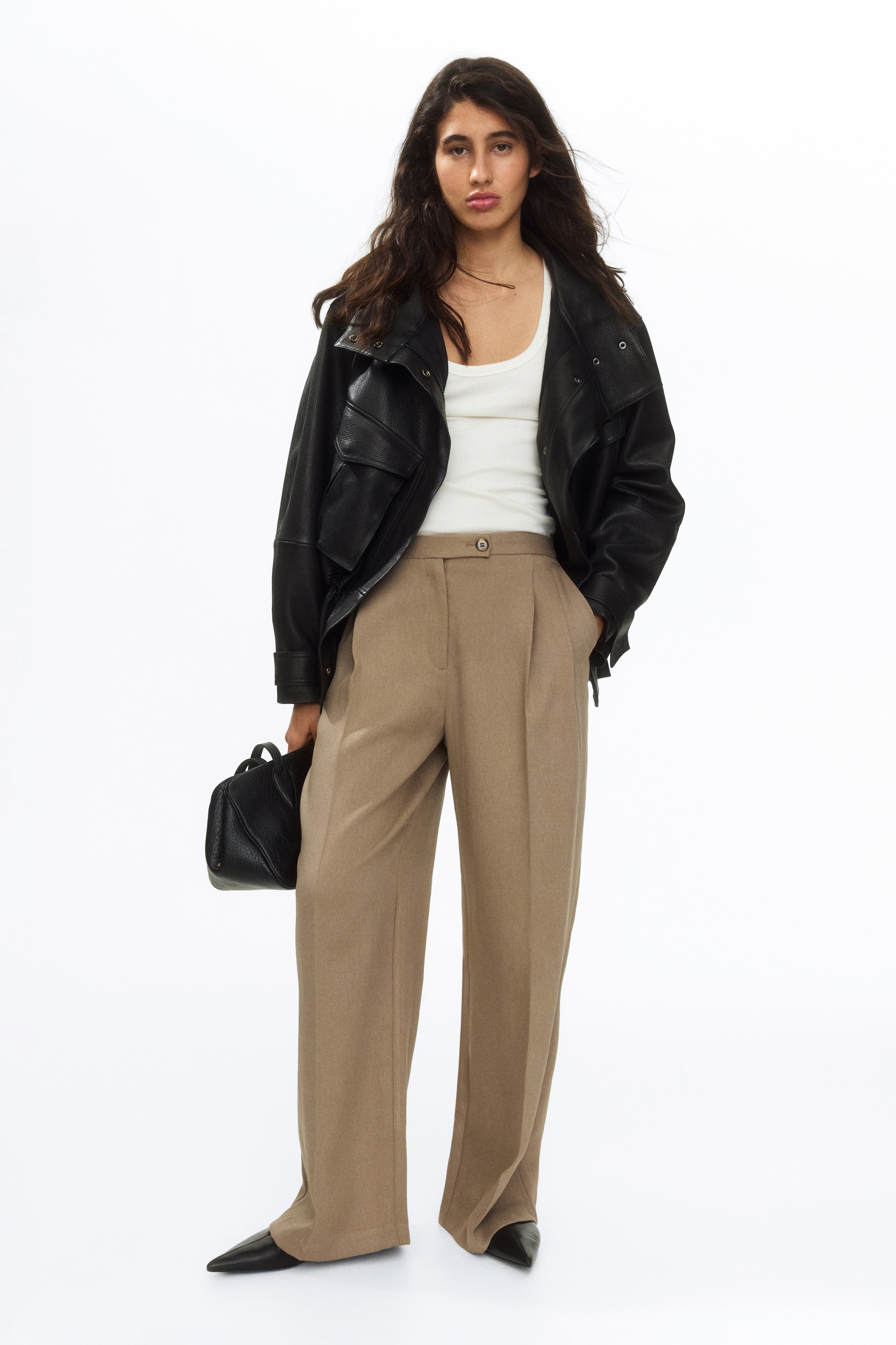 Wide-Leg Dress Pants