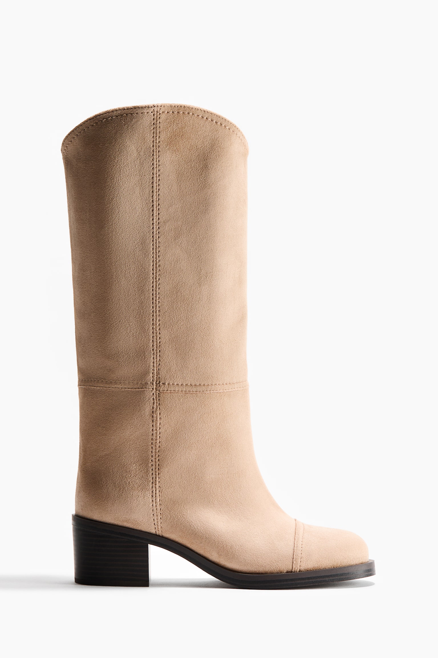 Женские ботинки H&M Knee-High, цвет: Бежевый — фото 1