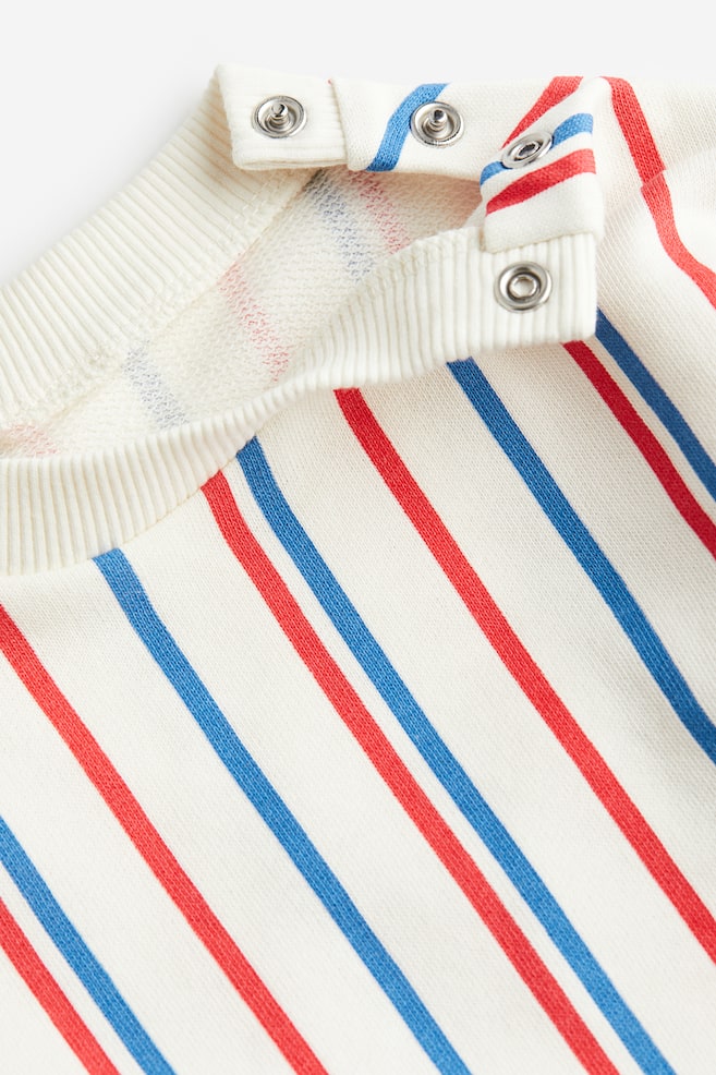 2-piece sweatshirt set - White/Striped/Light blue/Anchor - 3