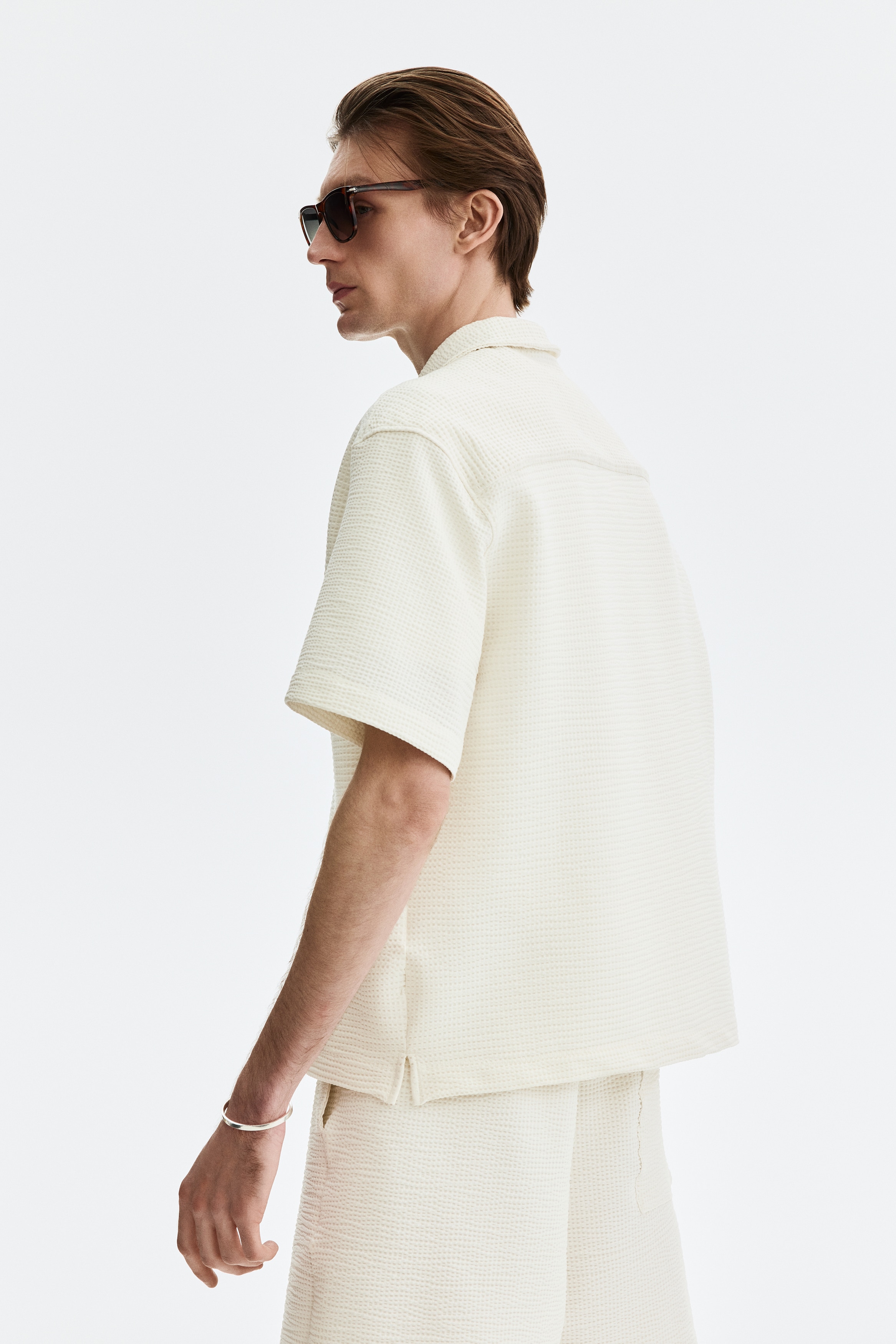 Relaxed Fit Waffled resort shirt