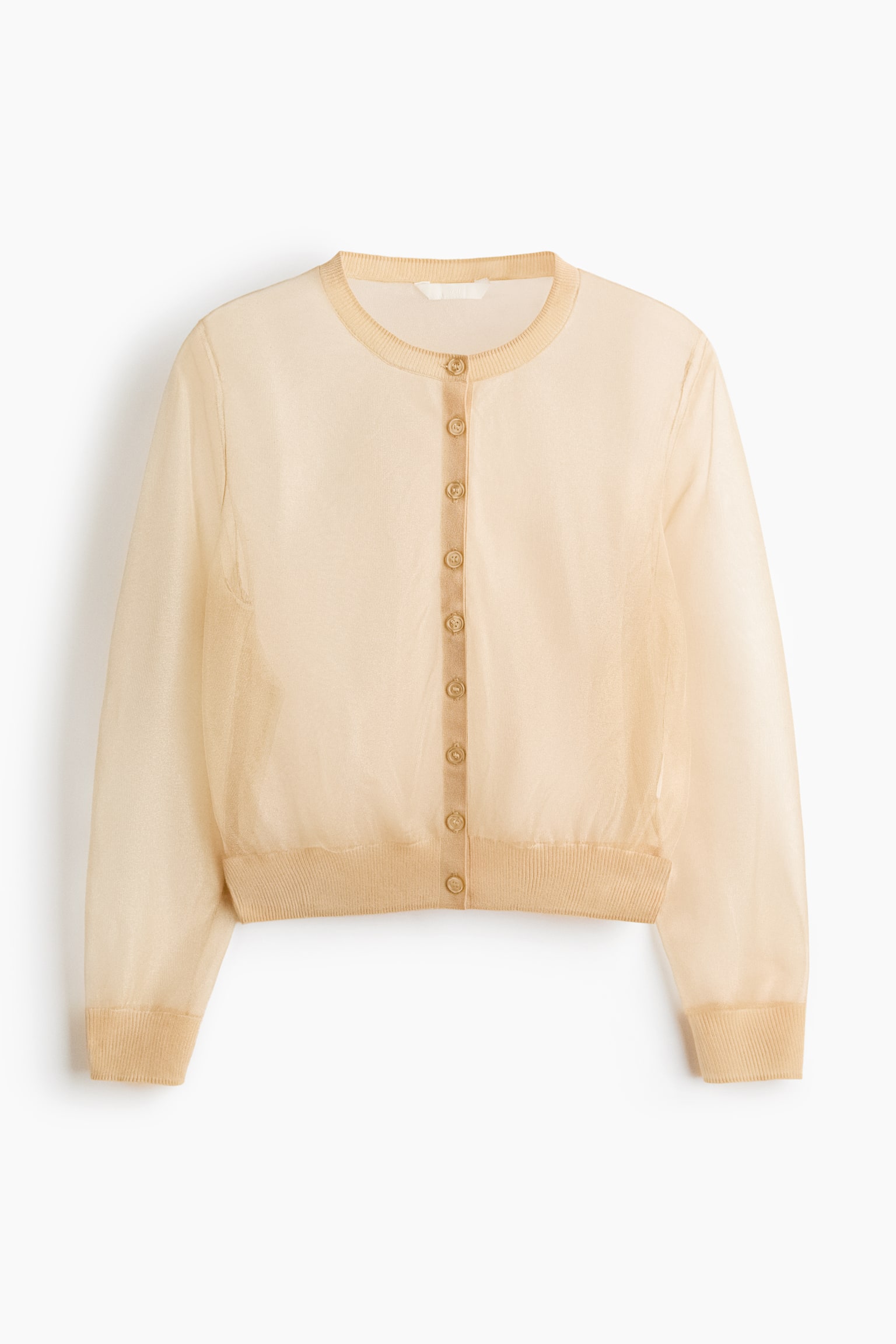 Sheer cardigan - Beige/Black