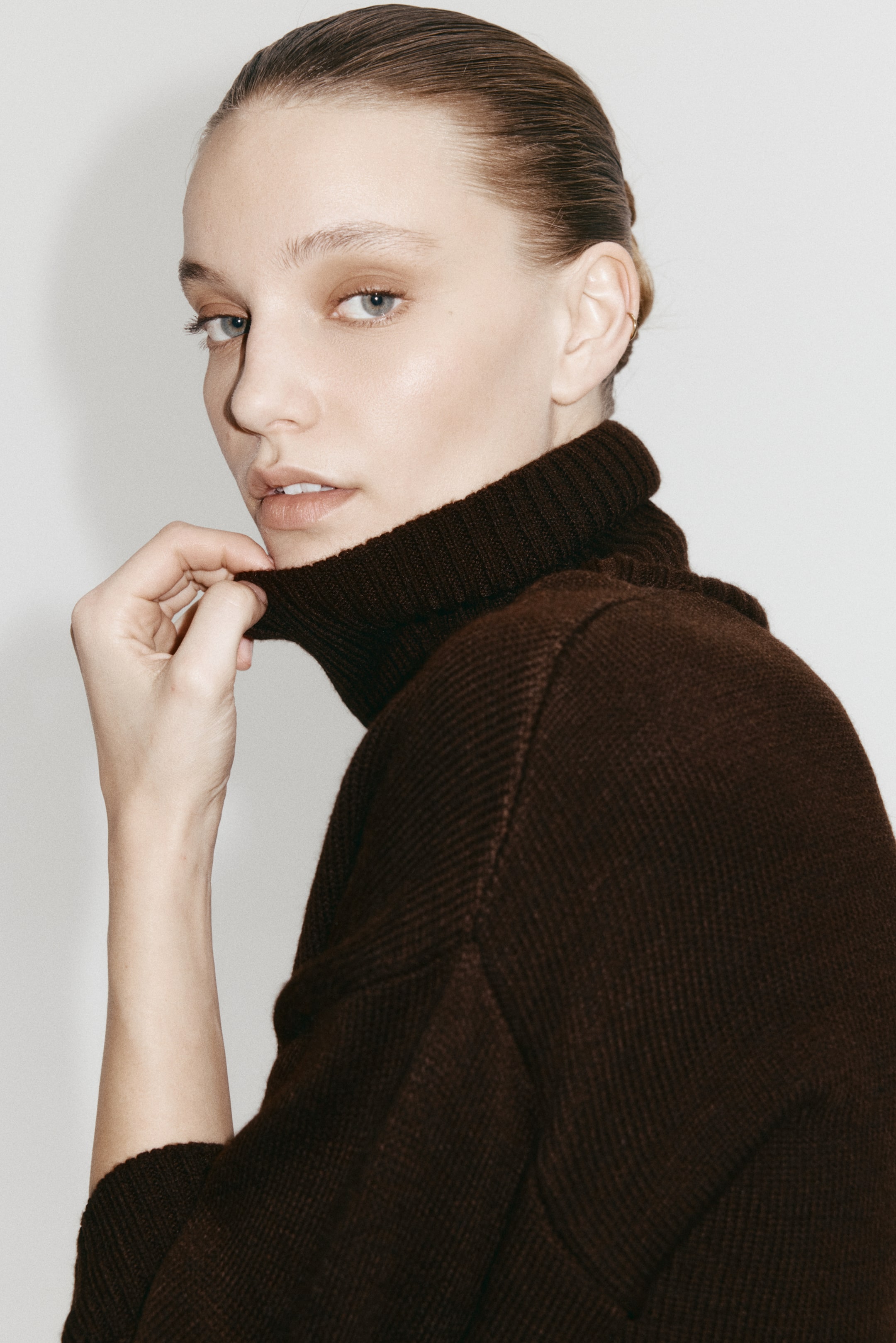 Fine-Knit Turtleneck Sweater