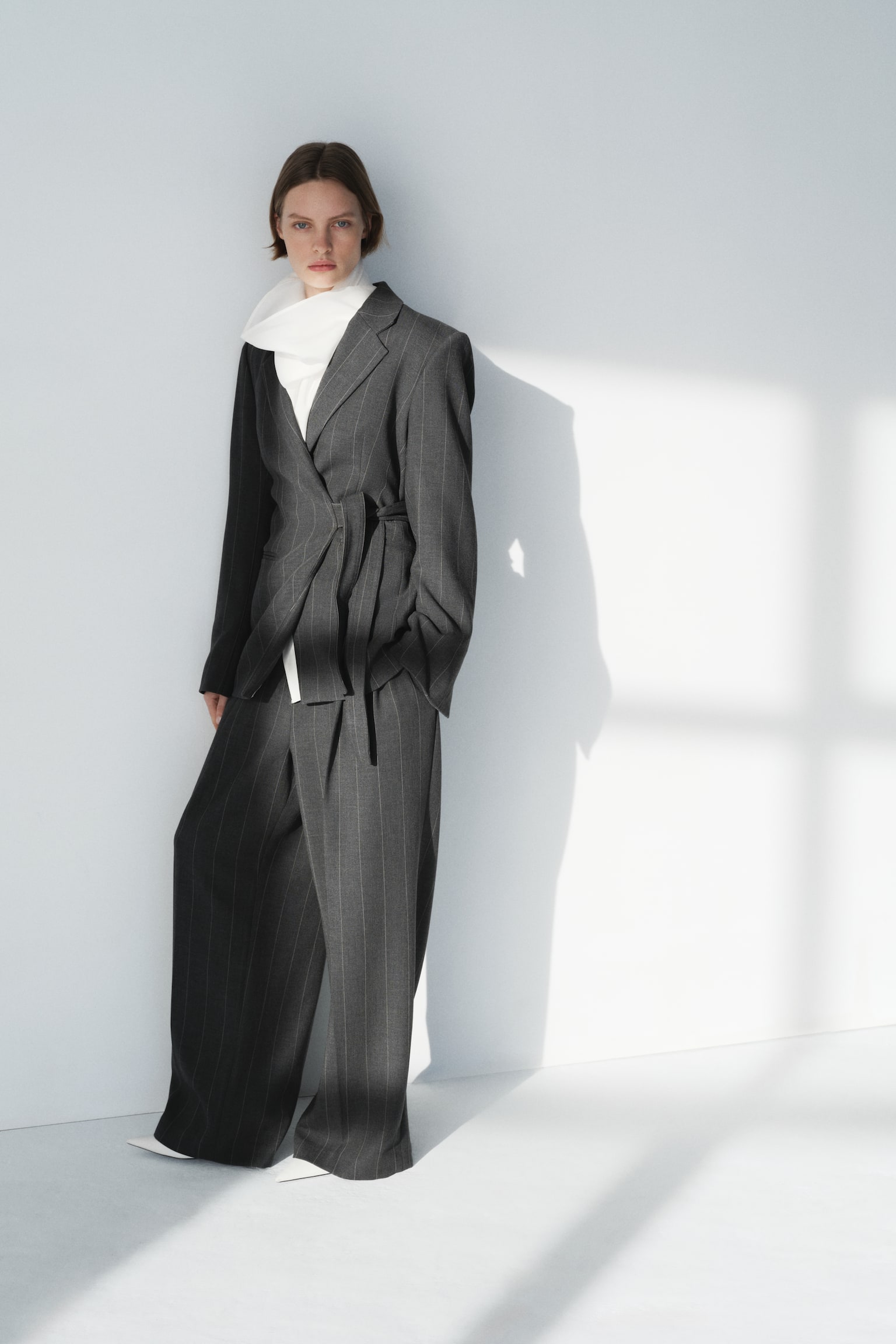 Tailored trousers - Dark grey/Pinstriped - 5