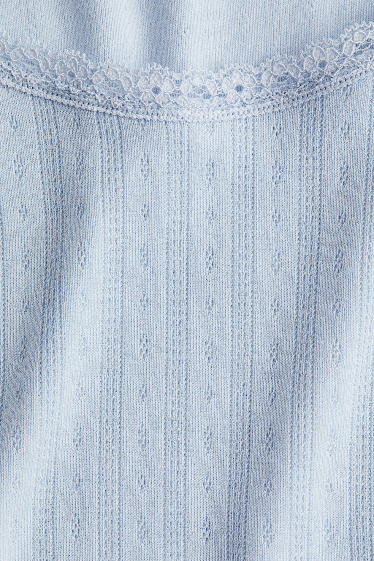 Lace-Trimmed Pointelle T-Shirt - image 2