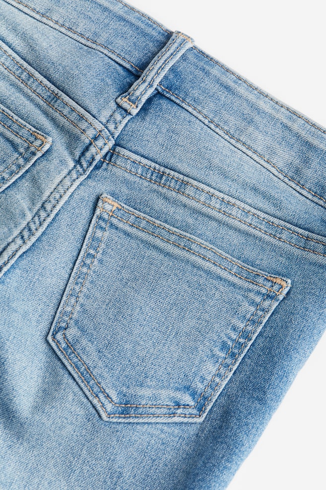 Skinny Fit Lined Jeans - Helles Denimblau/Dunkles Denimblau - 4
