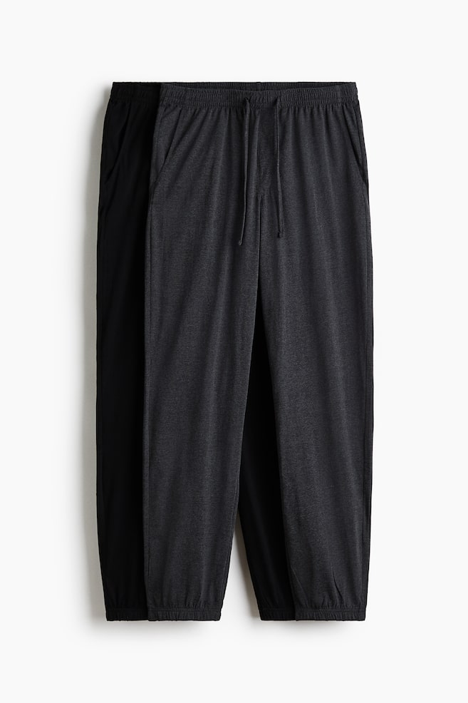 Lot de 2 pantalons de survêtement classiques - Gris foncé/Marine/gris clair chiné - 1