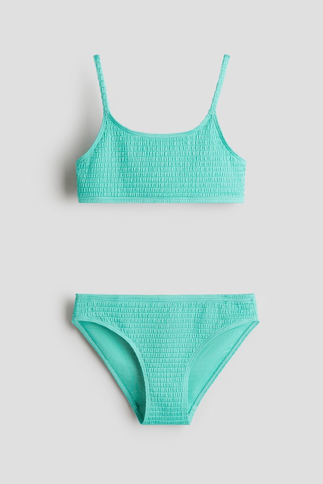 Bikini mit Struktur - Turquoise - 1