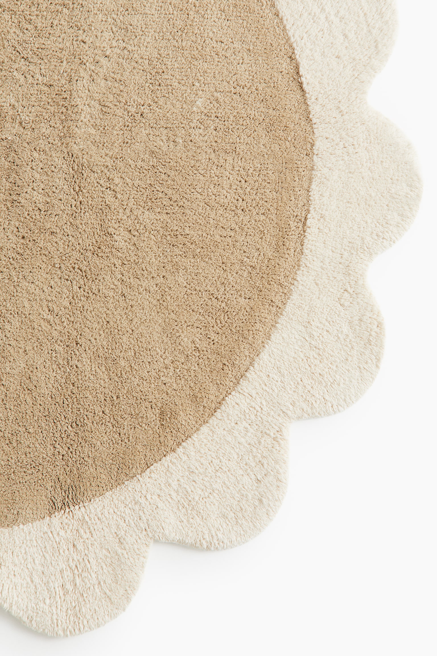 Cotton flower-shaped rug - Beige/Flower - 4