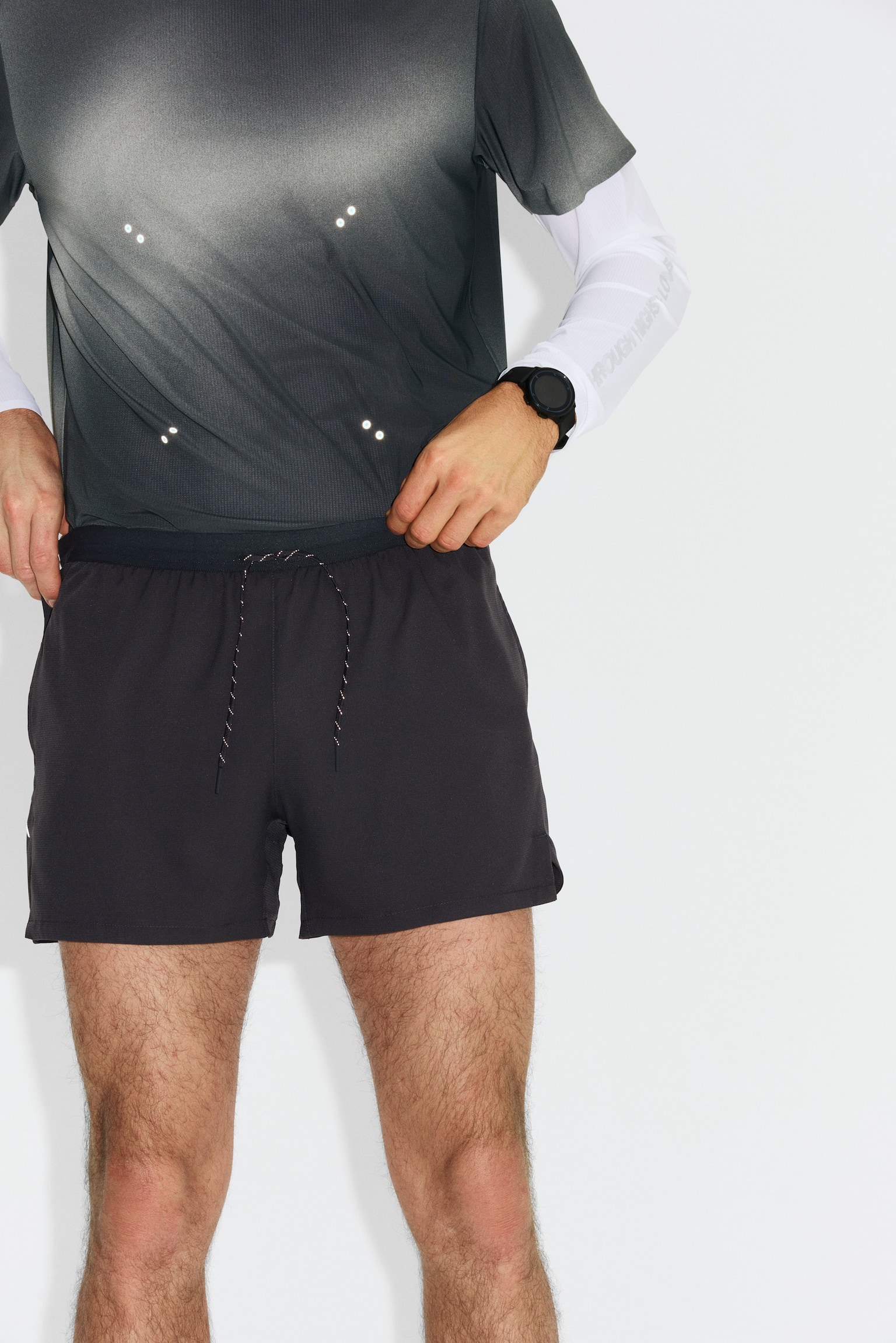 Lightweight Quick Dry Running shorts​ ​ - Dark grey/Teal/Light grey - 8