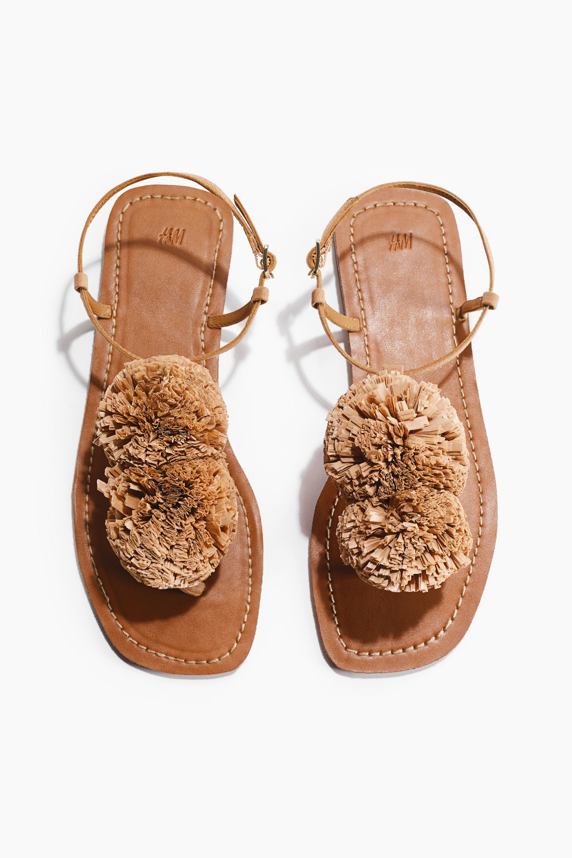 Appliquéd Strappy Sandals by H&M