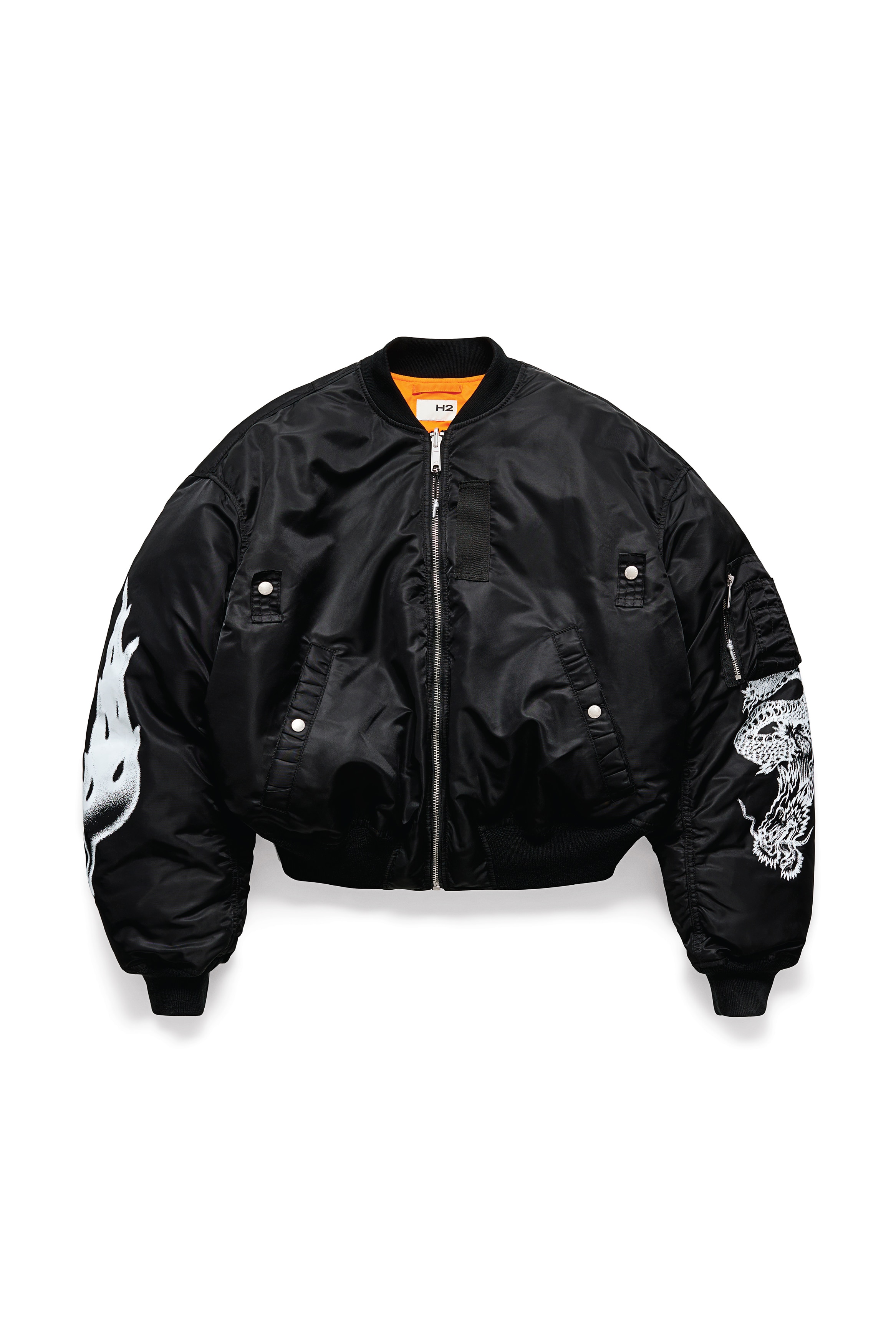 Men's Black/Orange Reversible bomber jacket | H&M IN