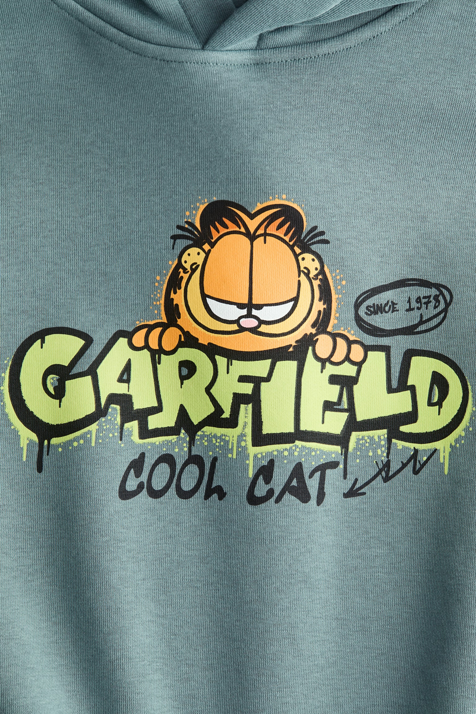 Print-motif hoodie - Turquoise/Garfield/White/Sonic the Hedgehog - 2